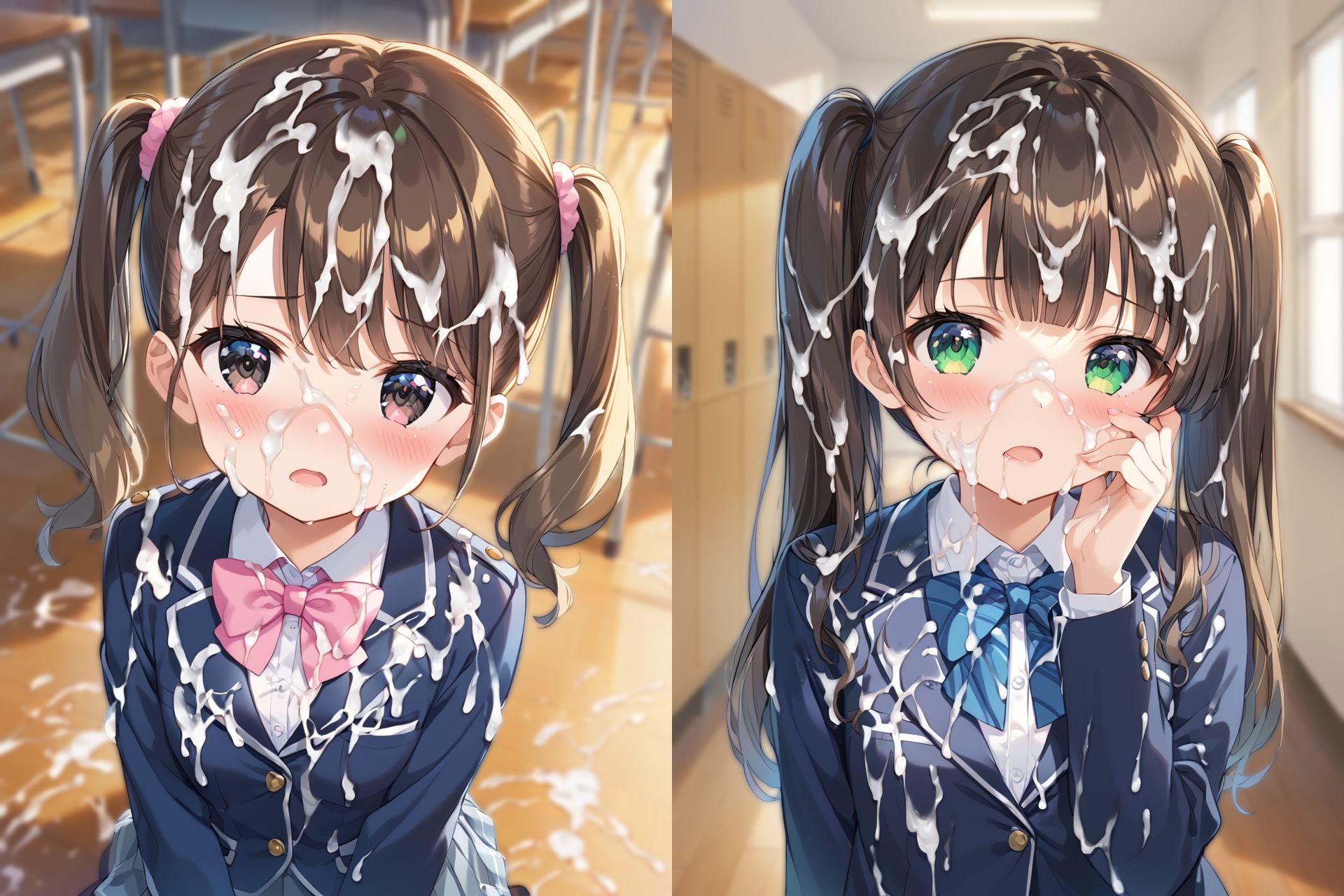 ブレザー制服ぶっかけCG集 - サンプル画像 7