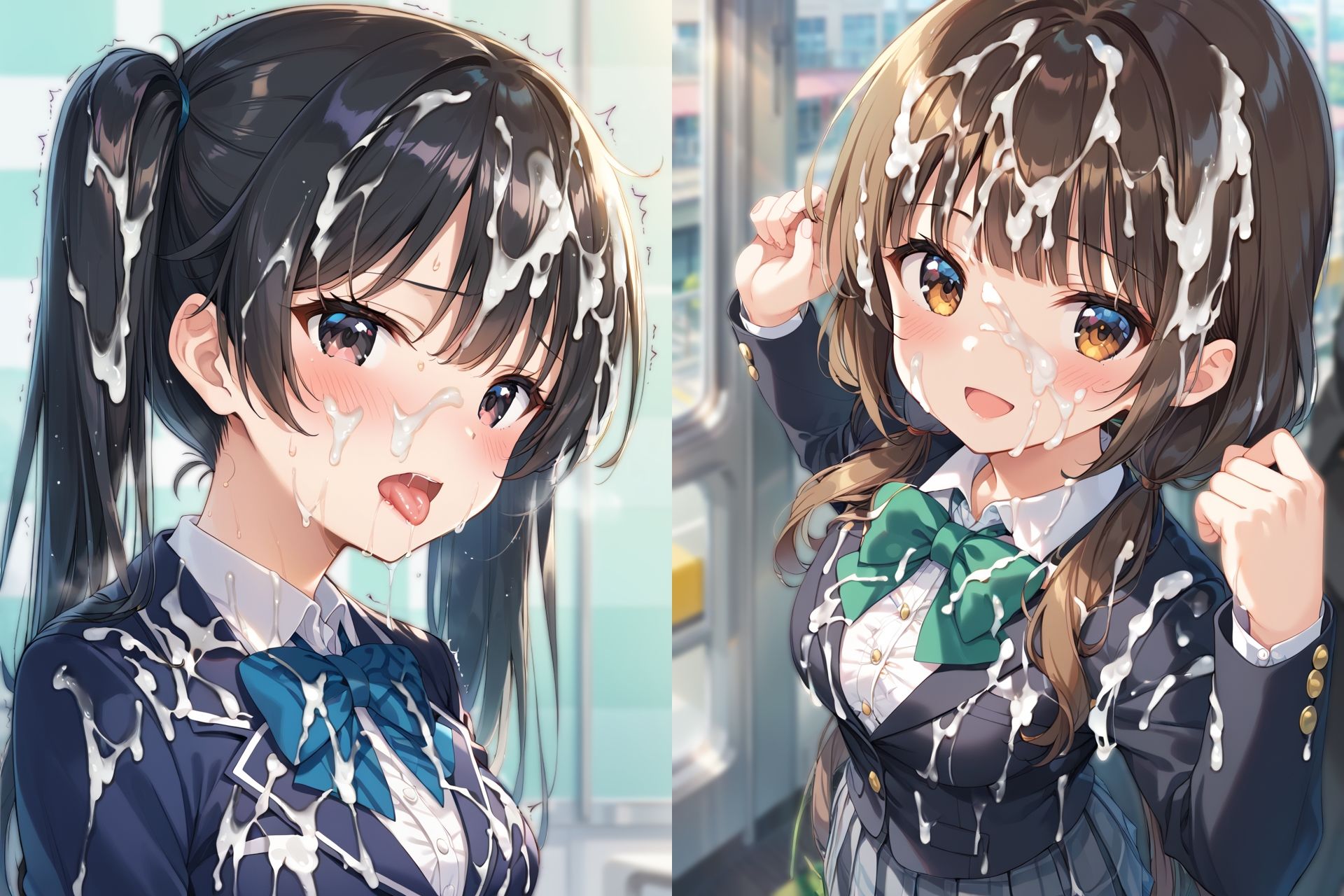 ブレザー制服ぶっかけCG集 - サンプル画像 9