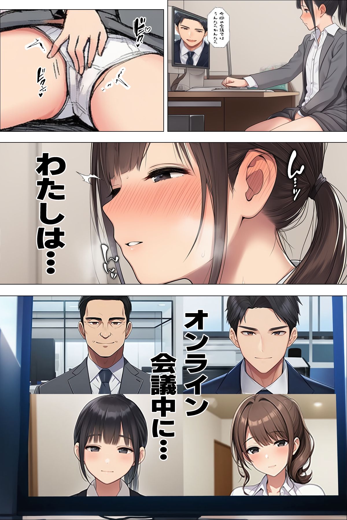 【漫画】私がオンライン会議中にオナニーしていた理由  ボイスコミック付 - サンプル画像 4