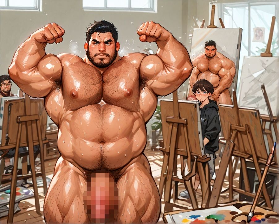 ガチムチ・マッチョ・ガチポチャゲイCG集83-ヌードモデル - サンプル画像 2