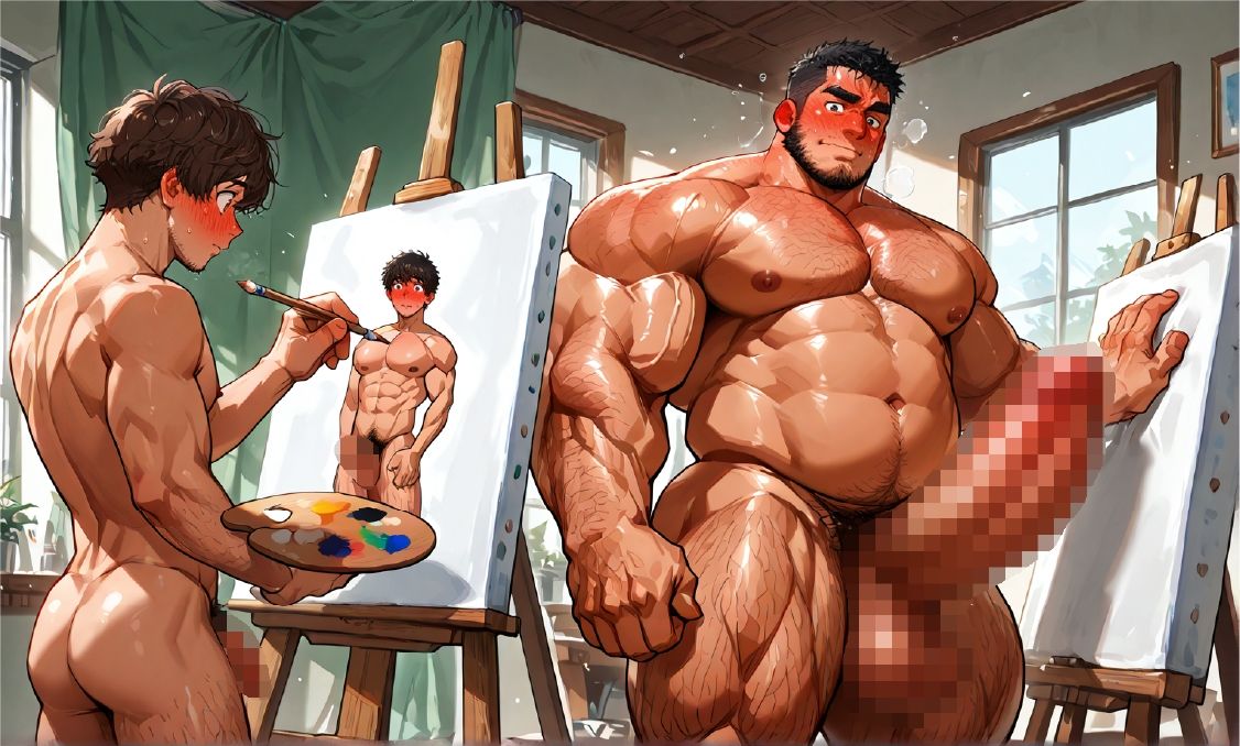 ガチムチ・マッチョ・ガチポチャゲイCG集83-ヌードモデル - サンプル画像 3