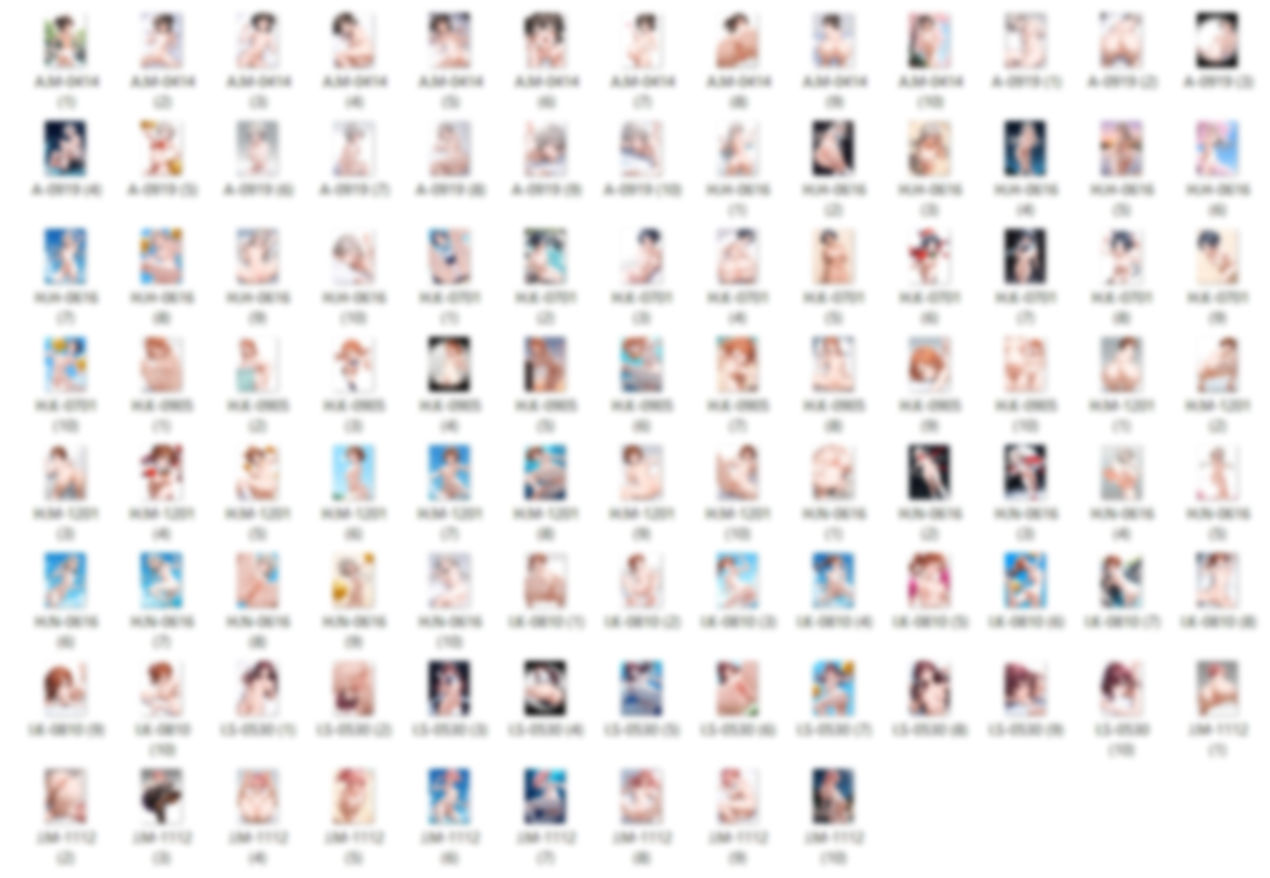 【女性のみ-Normal】41キャラ イラストまとめ ＋ 34人背の順イラスト〜全裸Version〜 - サンプル画像 3