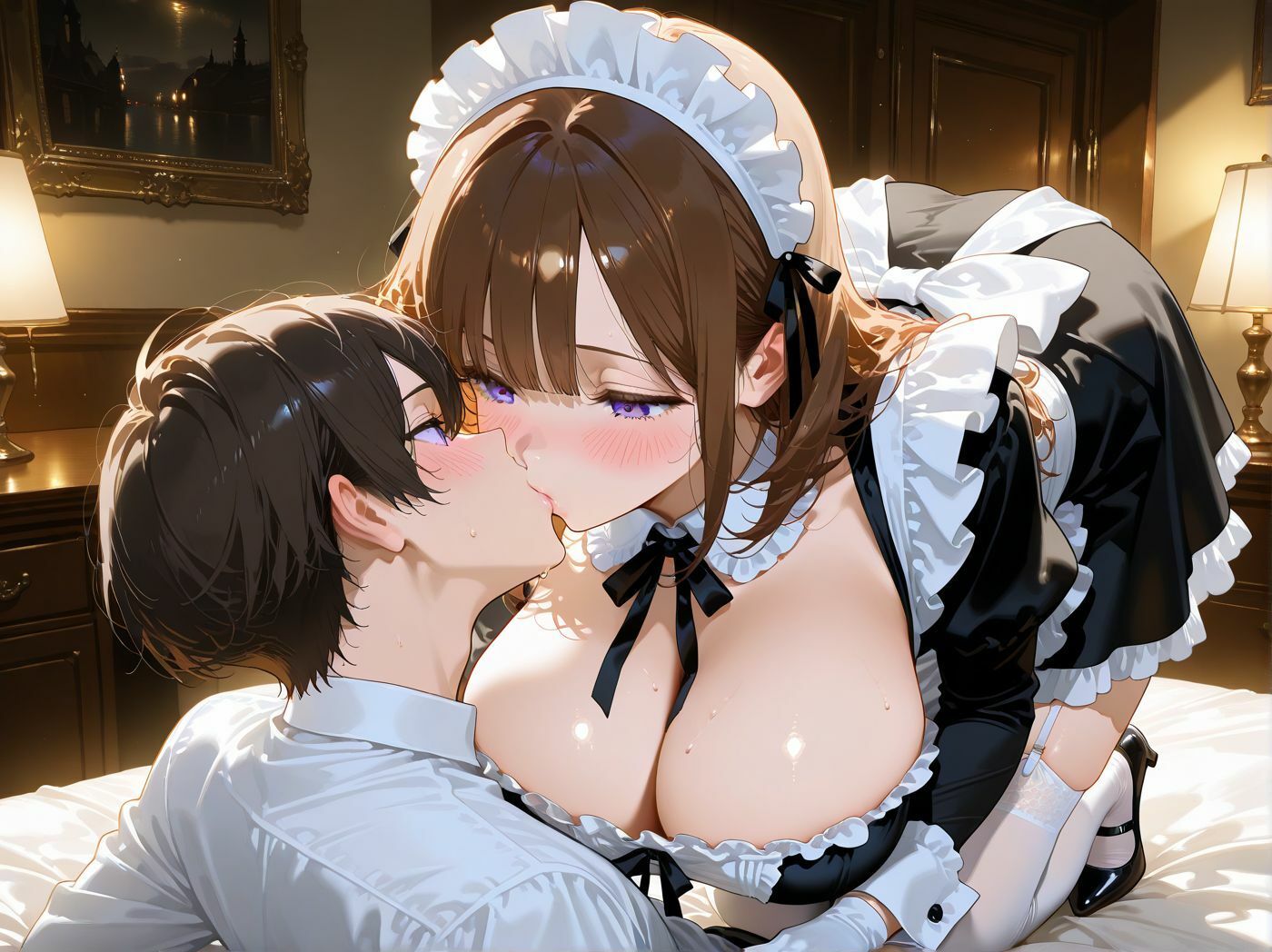あまあまな巨乳メイドと一晩中ラブラブセックス - サンプル画像 3