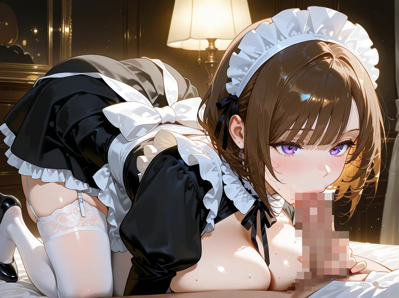 あまあまな巨乳メイドと一晩中ラブラブセックス - サンプル画像 4
