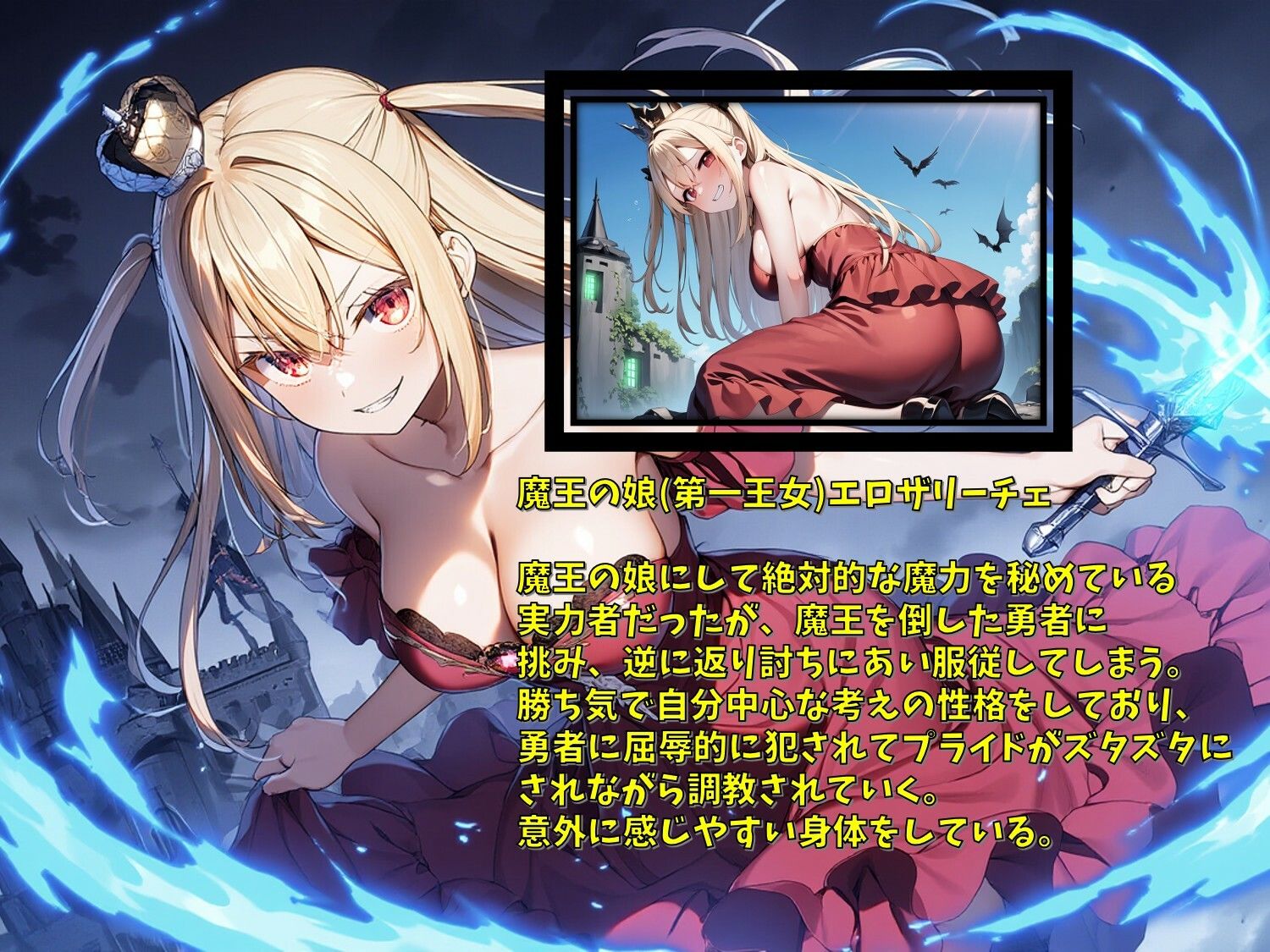 魔王城の調教姫〜勇者の肉棒で魔王の娘を完全調教！いざ専用肉便器奴●へ〜 - サンプル画像 2