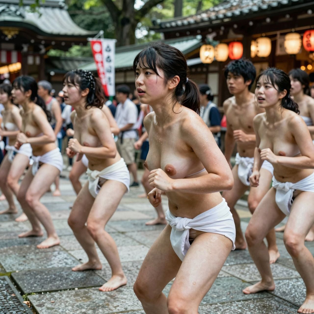 【動画】女子大生ふんどし祭り｜お祭りサークル 青春練習ドキュメント - サンプル画像 3