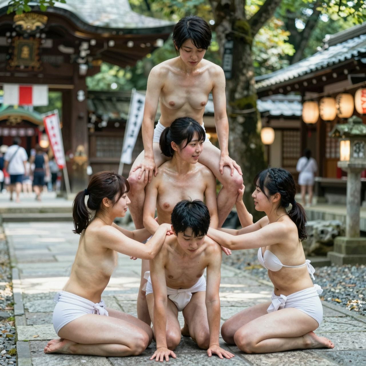 【動画】女子大生ふんどし祭り｜お祭りサークル 青春練習ドキュメント - サンプル画像 7