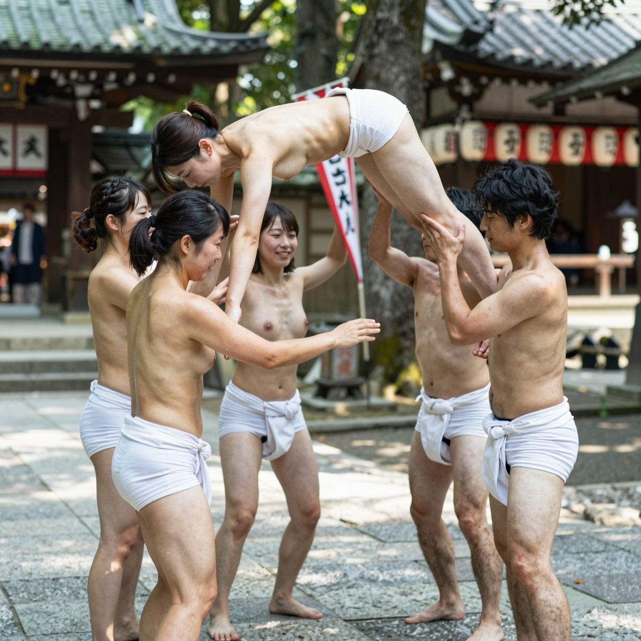 【動画】女子大生ふんどし祭り｜お祭りサークル 青春練習ドキュメント - サンプル画像 8