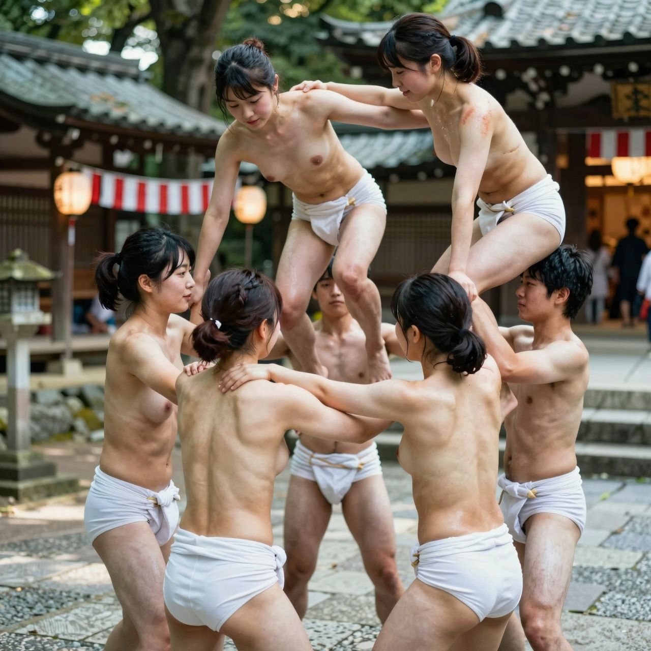 【動画】女子大生ふんどし祭り｜お祭りサークル 青春練習ドキュメント - サンプル画像 10