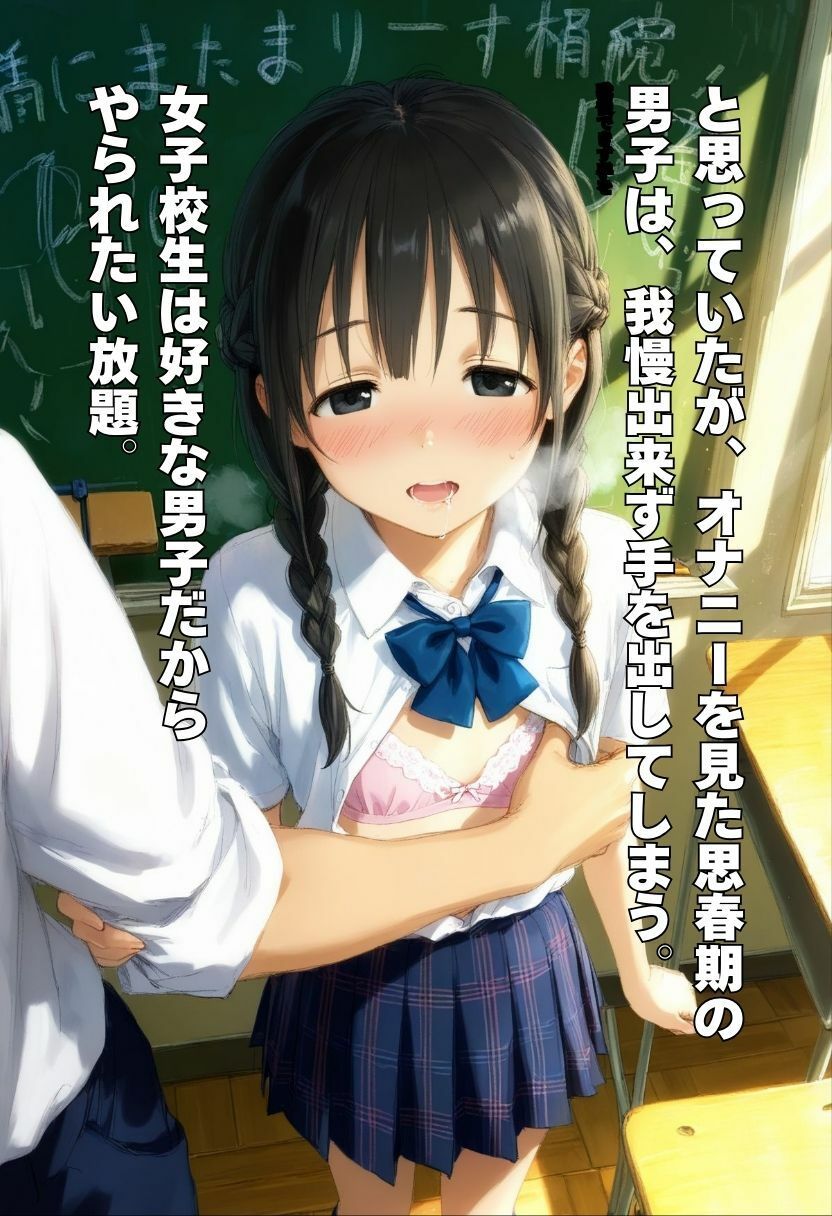 放課後の教室で角オナニーしてたらバレちゃった女子校生。思春期セックス - サンプル画像 3