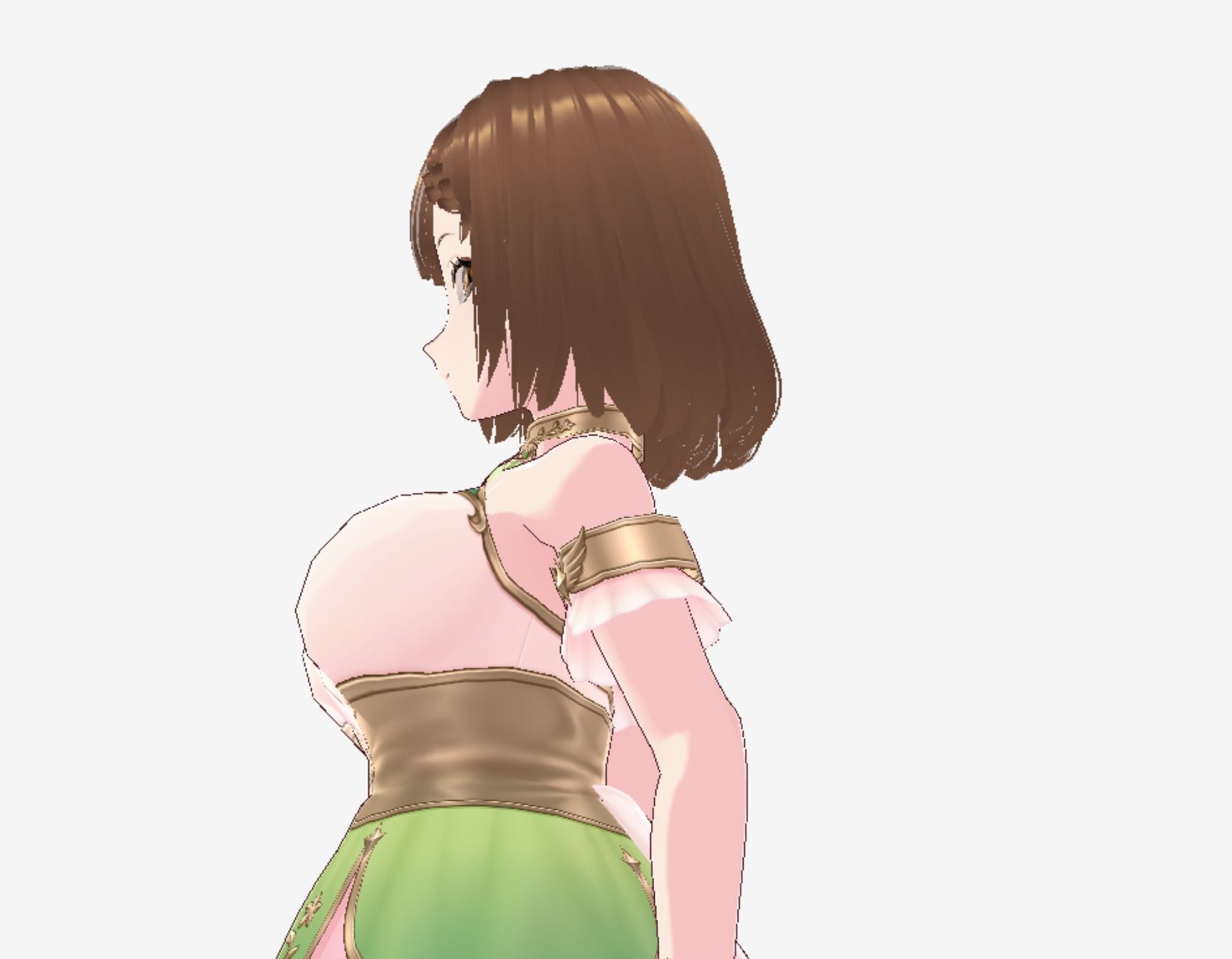 少しファンタジーっぽい衣装の巨乳のお姉さん（セリフなし  3DCGモデル  イラスト集） - サンプル画像 1