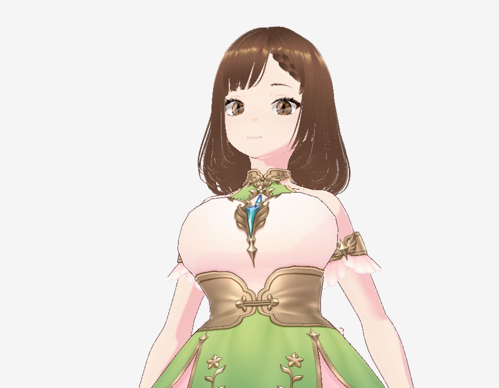 少しファンタジーっぽい衣装の巨乳のお姉さん（セリフなし  3DCGモデル  イラスト集） - サンプル画像 4