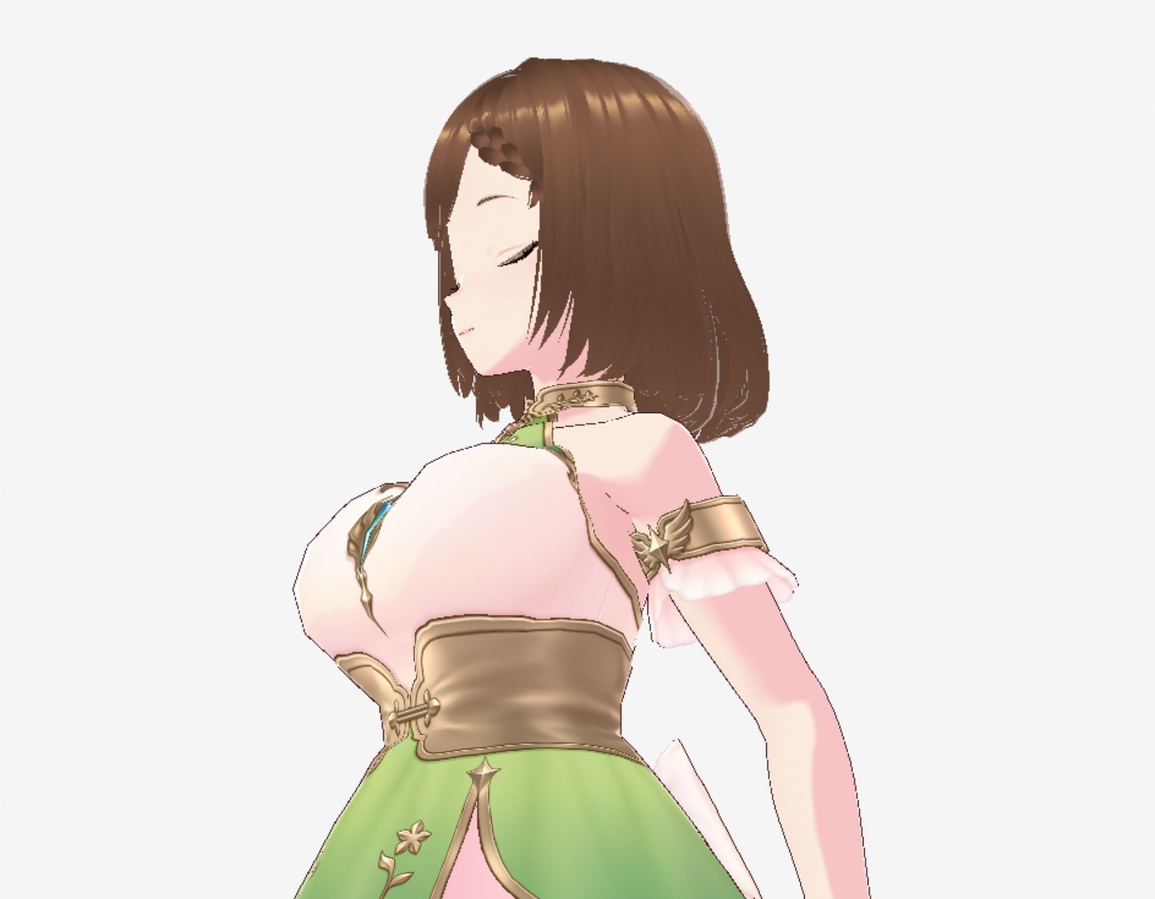 少しファンタジーっぽい衣装の巨乳のお姉さん（セリフなし  3DCGモデル  イラスト集） - サンプル画像 5