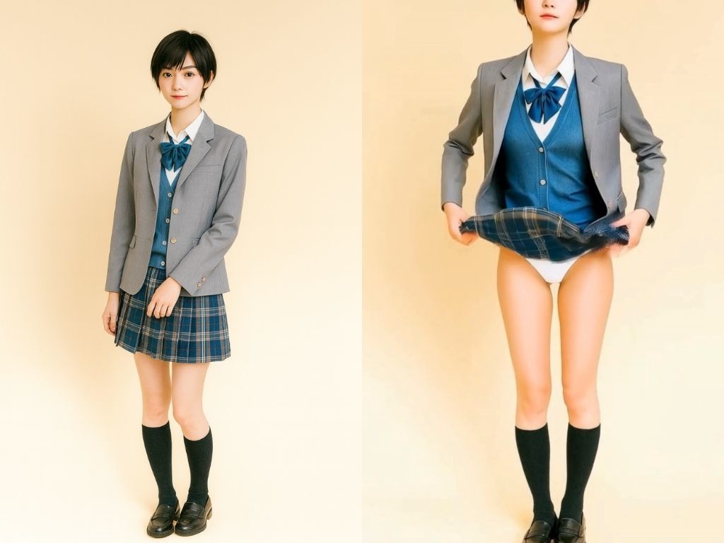 100人の制服モデルがパンティを見せてくれる動画集 - サンプル画像 6