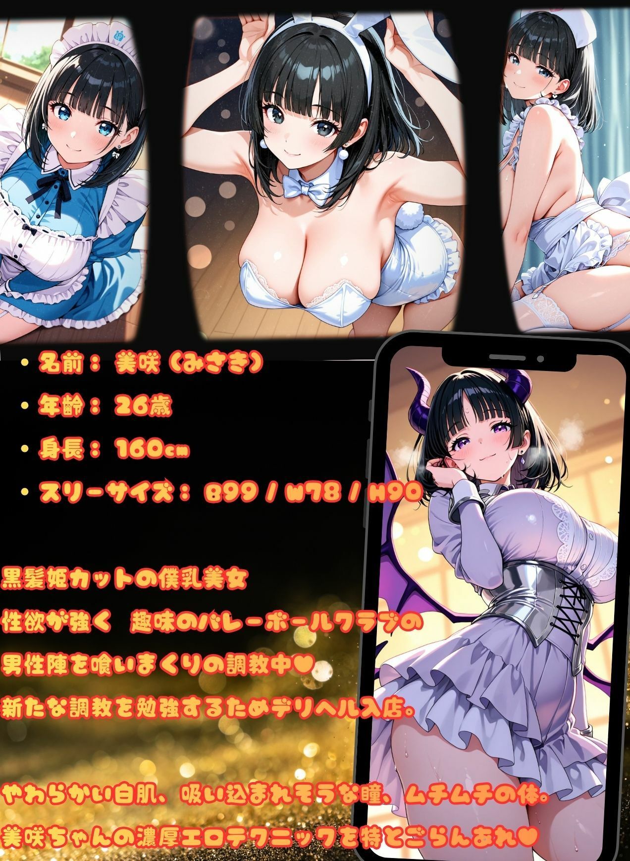 デリ嬢のオシゴト（美咲）豪華4コスチューム 極上の240分コース - サンプル画像 1