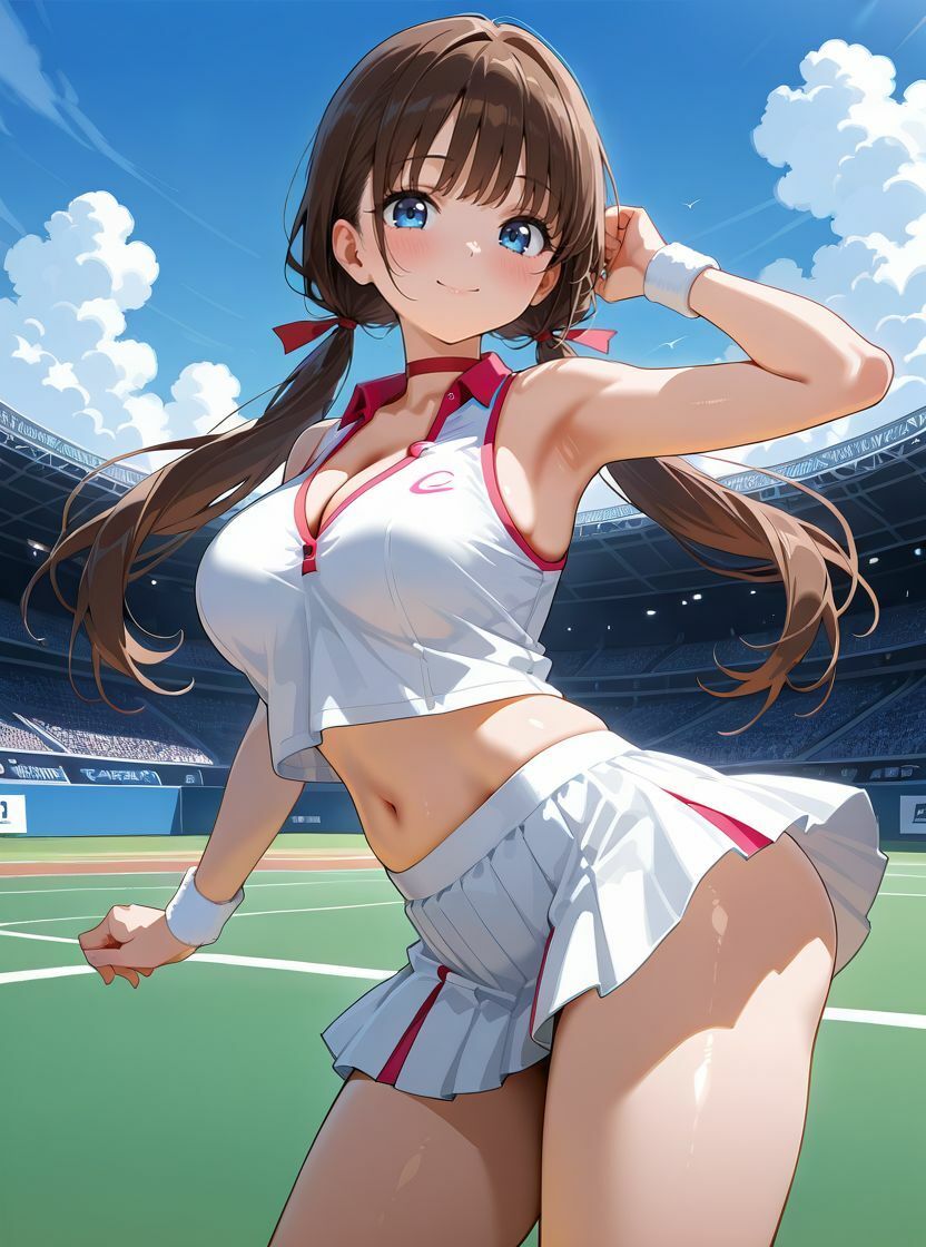 試合後、火照りが残ったテニス女子 〜汗だくで、ムチムチが隠せなくなるまで〜 - サンプル画像 1