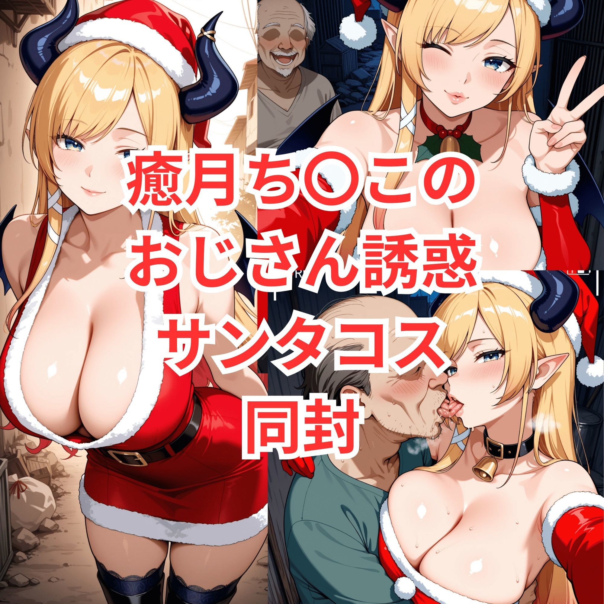 ショタ狩りしてたサンタノ〇ルをお仕置きセックス＋サンタ癒月ち〇こと路地裏のおじさん達 - サンプル画像 6