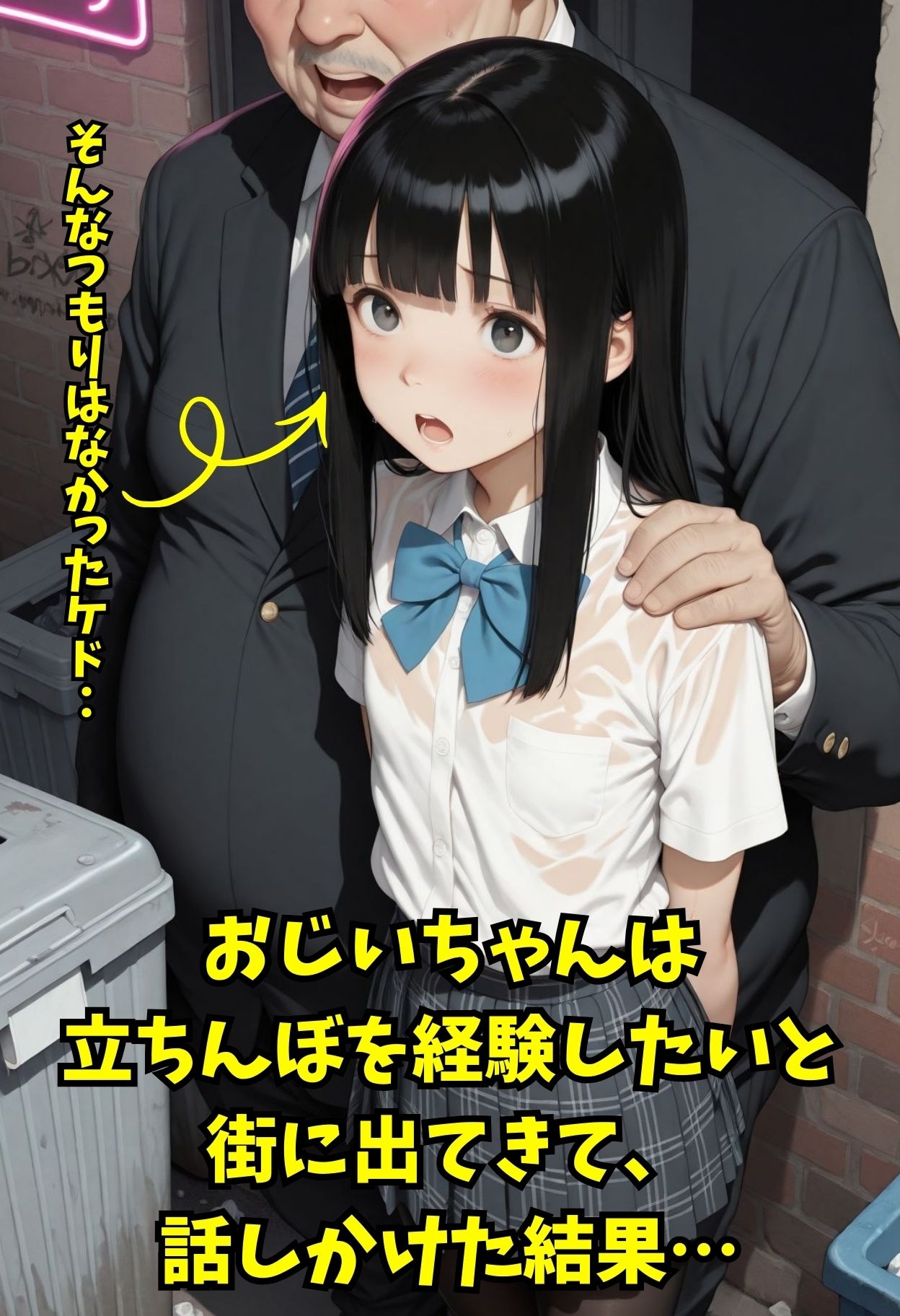 女子校生立ちんぼと間違われた！？おじいちゃんと大胆セックス - サンプル画像 3
