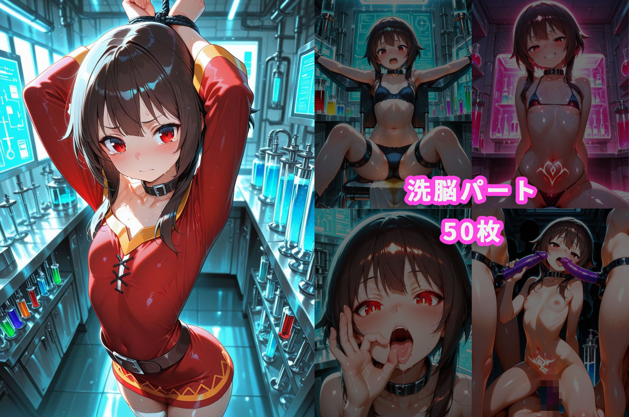 め〇みんが研究所で人体改造される（ふたなり・妊娠） - サンプル画像 5