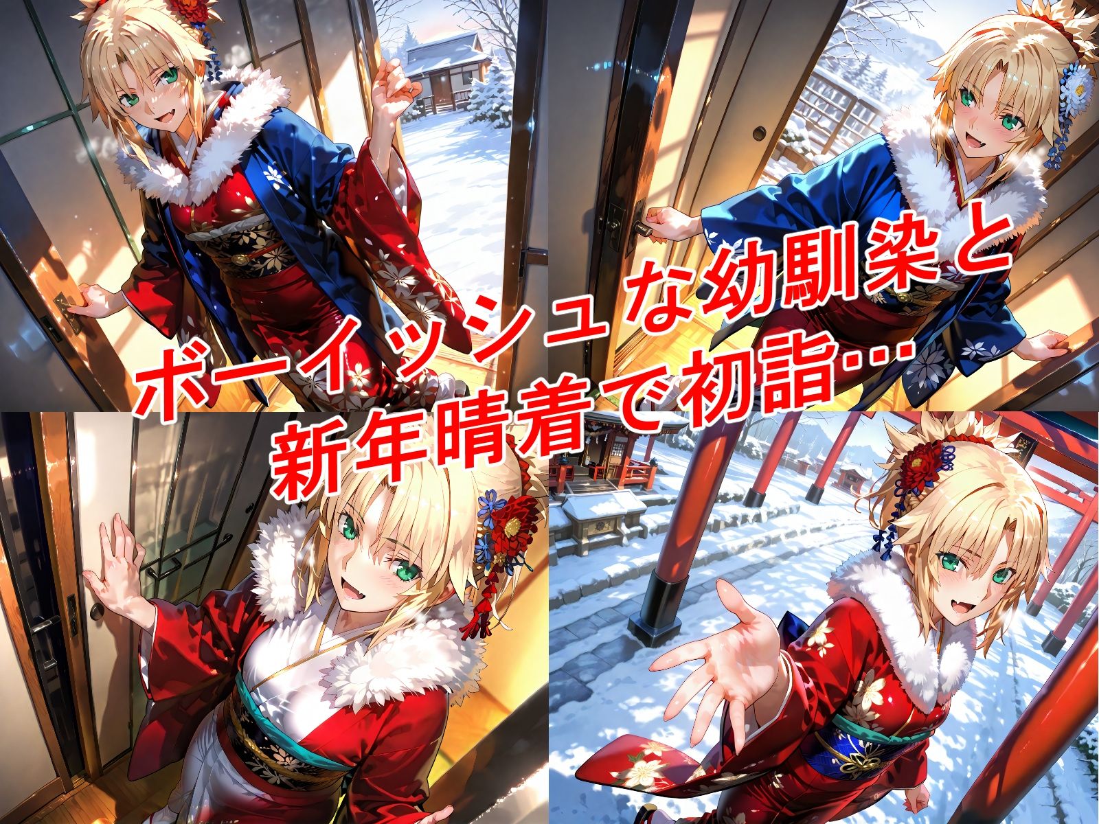 幼馴染と新年ドスケベ姫始め - サンプル画像 2