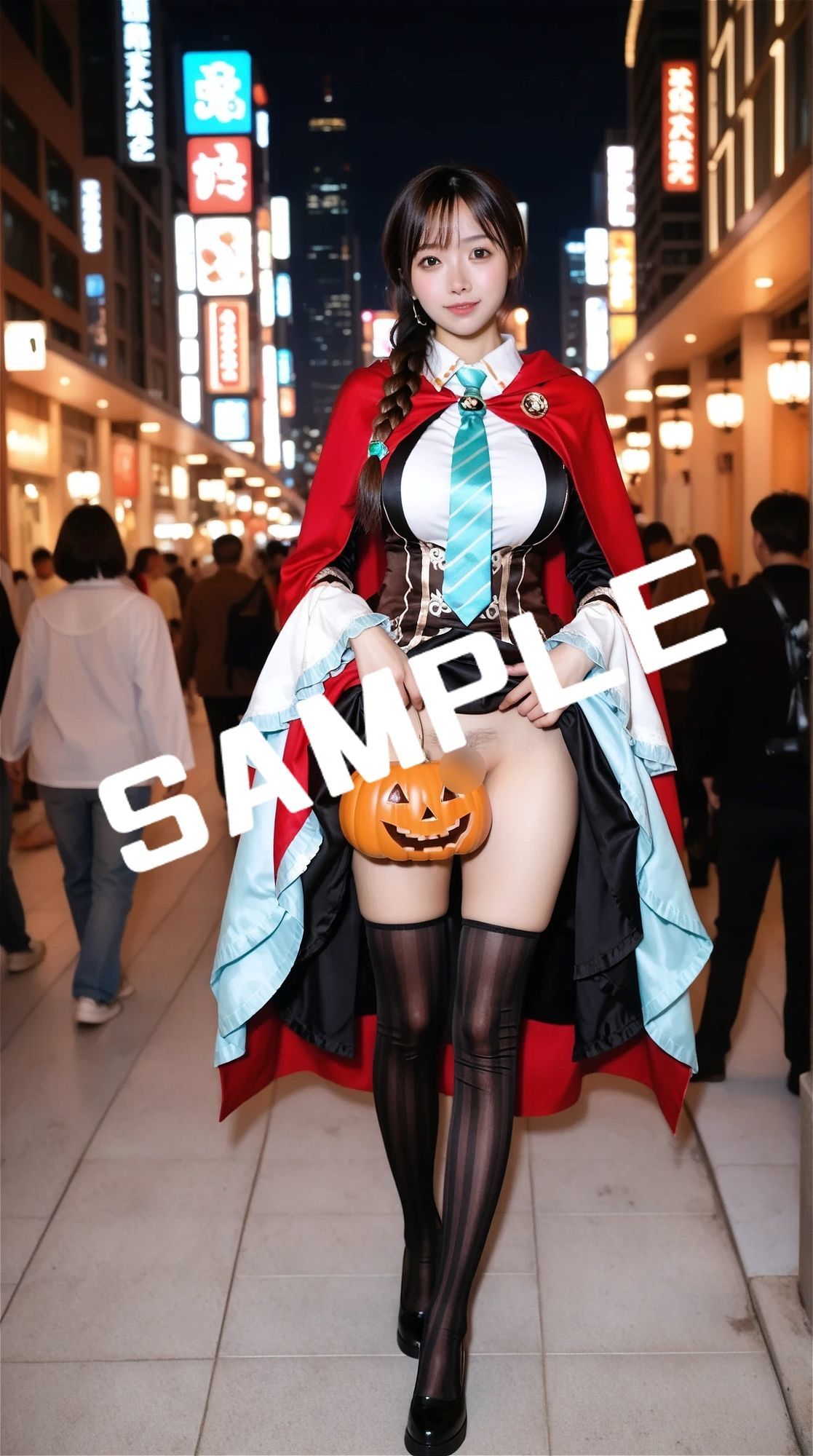 AIフェチフォト集vol.47 ハロウィン露出フェチ 写真集 『TRICK or TREAT:私を暴いて。』 - サンプル画像 1