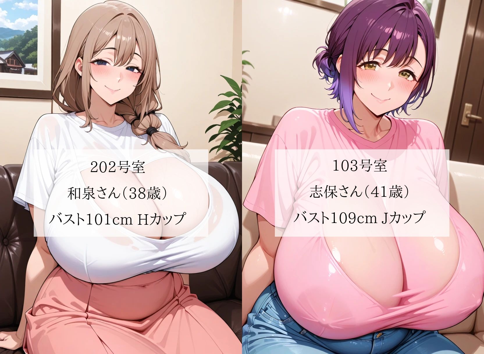 爆乳シンママ限定アパートの管理人になったボク…お仕事は「個人面談」という名の欲求不満熟女の性欲処理でした＜セリフ付CG集＞ - サンプル画像 1