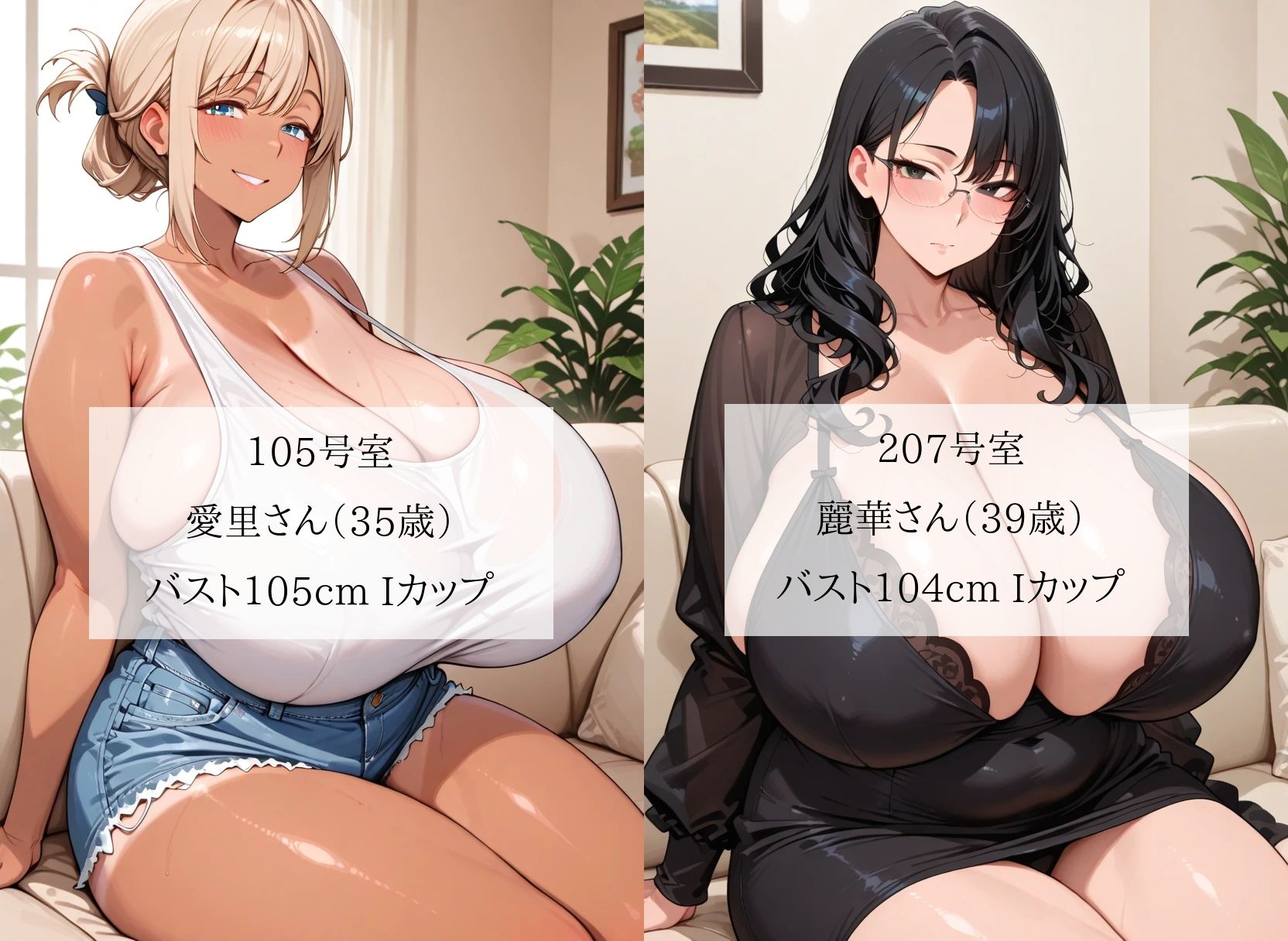 爆乳シンママ限定アパートの管理人になったボク…お仕事は「個人面談」という名の欲求不満熟女の性欲処理でした＜セリフ付CG集＞ - サンプル画像 2