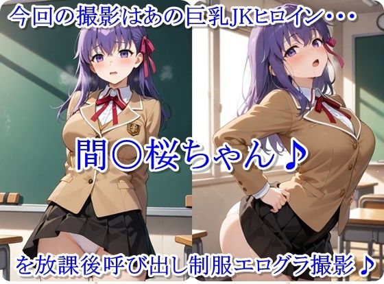 放課後撮影会 〜制服姿がエロ過ぎて我慢できずに中出し専用肉便器にしちゃったCG集〜 間〇桜編 - サンプル画像 1