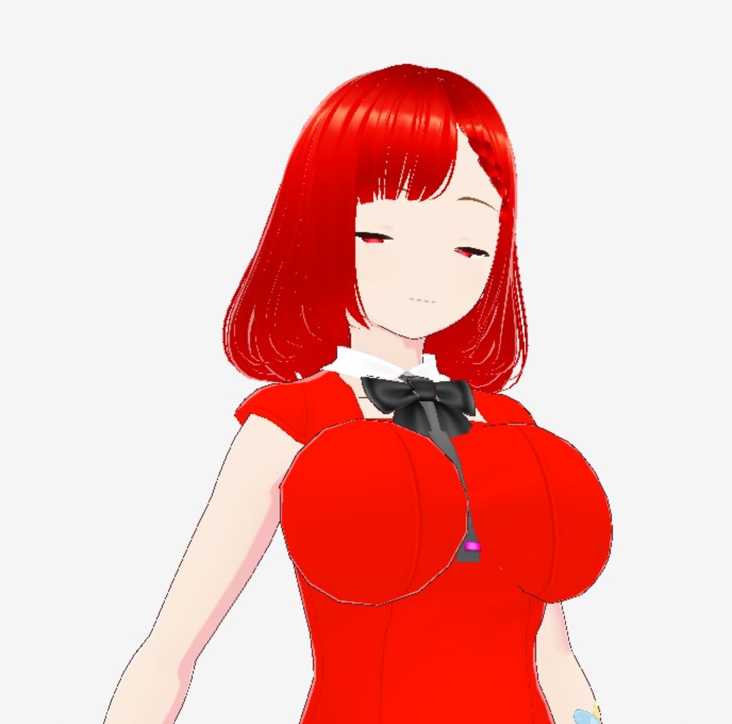 赤い美女（セリフなし  3DCGモデル  イラスト集） - サンプル画像 4