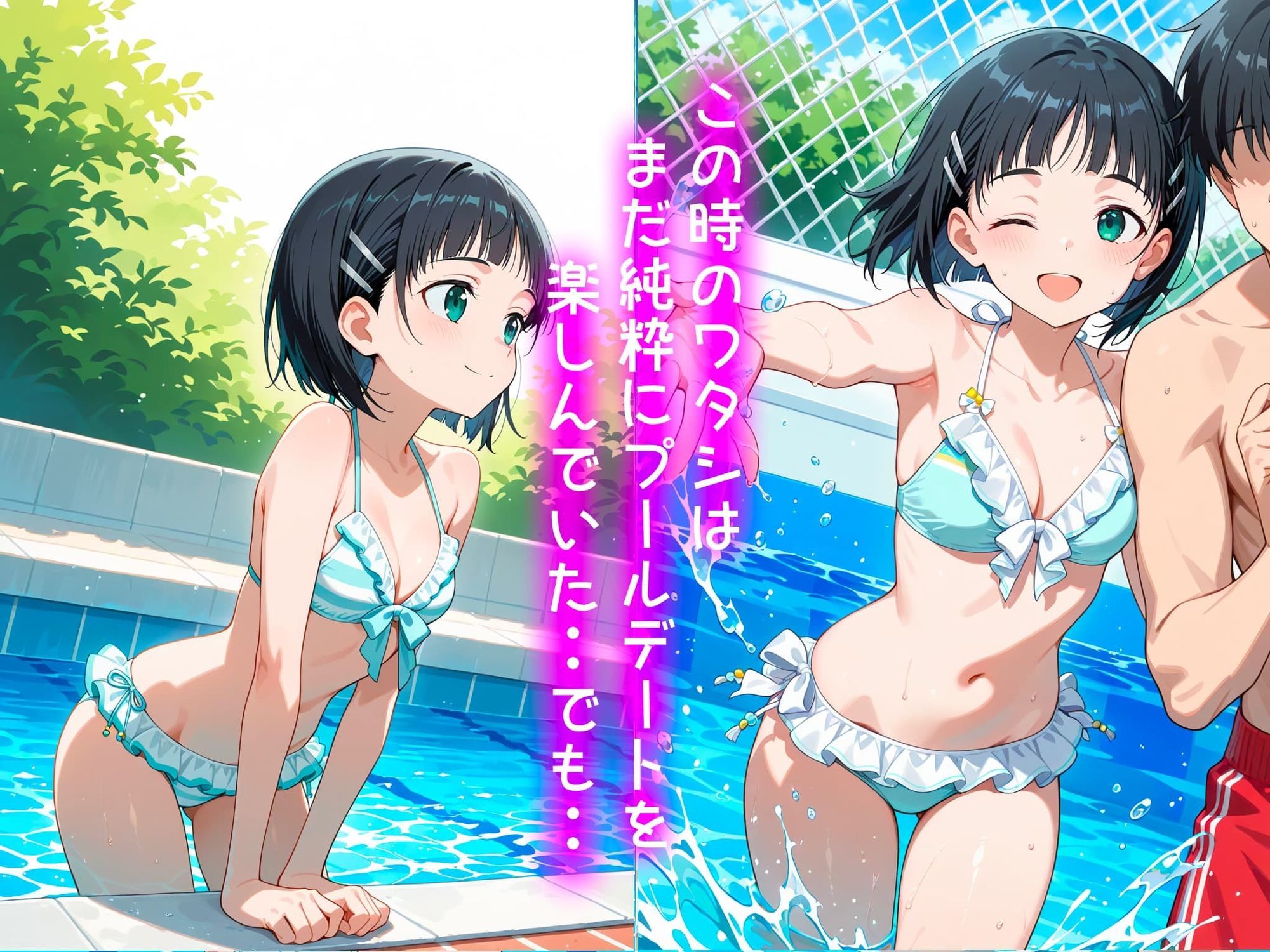 桐ヶ谷直葉の処女卒業記録2〜inプールデート編〜 - サンプル画像 2