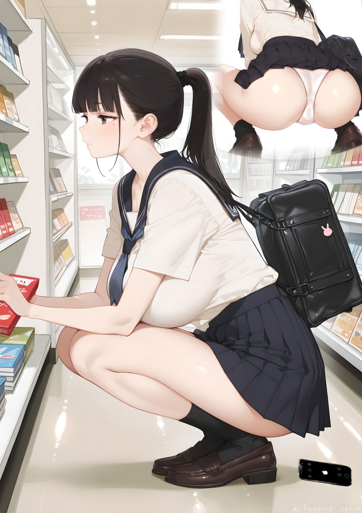 清楚な顔なのにKカップの爆乳グラビアアイドルが撮影中にHしたりクラスメイトに犯●れる話 - サンプル画像 10