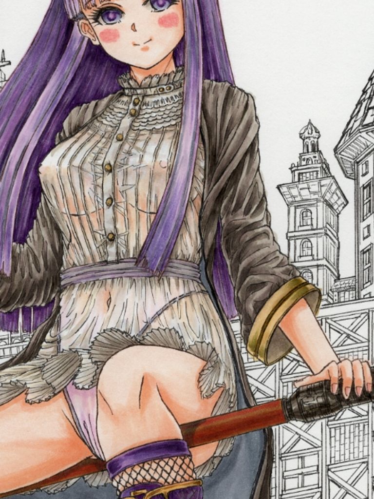 葬送のフリー〇ン、フリー〇ンとゲストキャラのイラスト。アナログのコピック系作品（フリー〇ン、アウ〇、フェル〇、ラビー〇＆カン〇）葬送のフリー〇ン、フリー〇ンとゲストキャラのイラスト。アナログのコピック系作品（フリー〇ン、アウ〇、フェル〇、ラビー〇＆カン〇） - サンプル画像 2