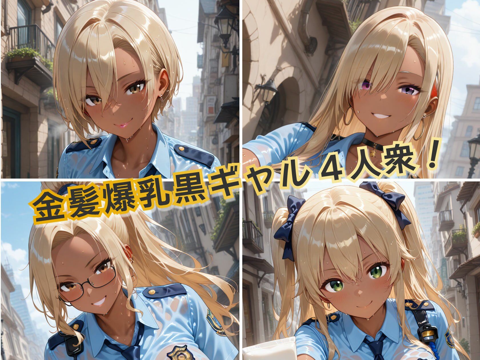 金髪黒ギャルミニスカポリスイキ狂いSEX - サンプル画像 1