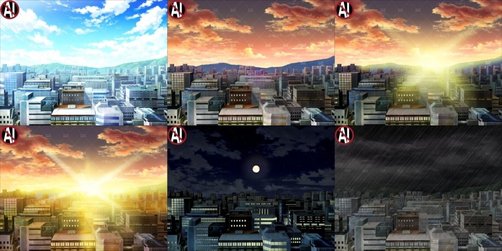 みにくる背景CG素材集『街編』part03-屋上- - サンプル画像 1