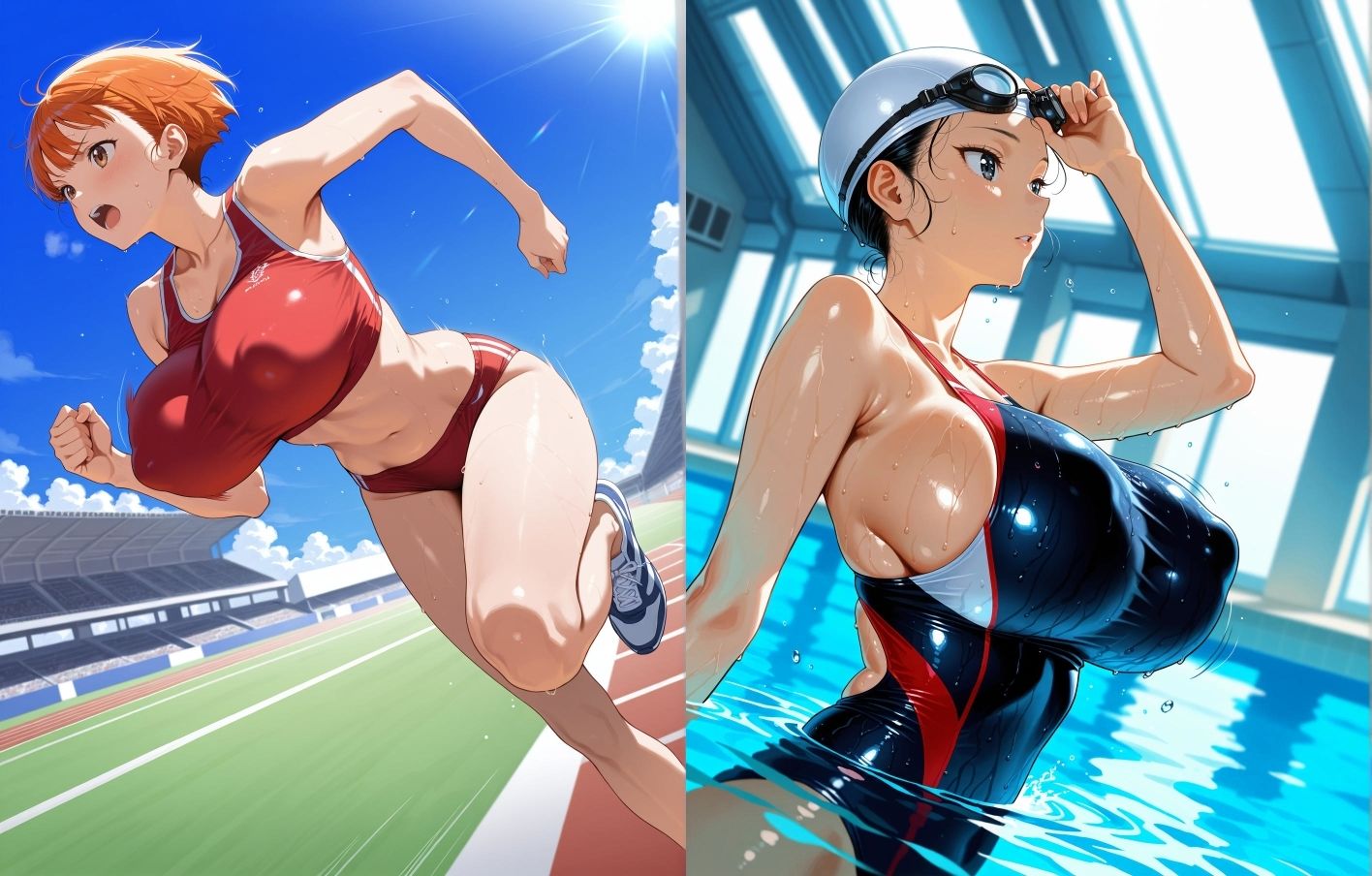 スポーツ美少女たちの超食い込みマンスジを超接写スペシャル！！ - サンプル画像 1