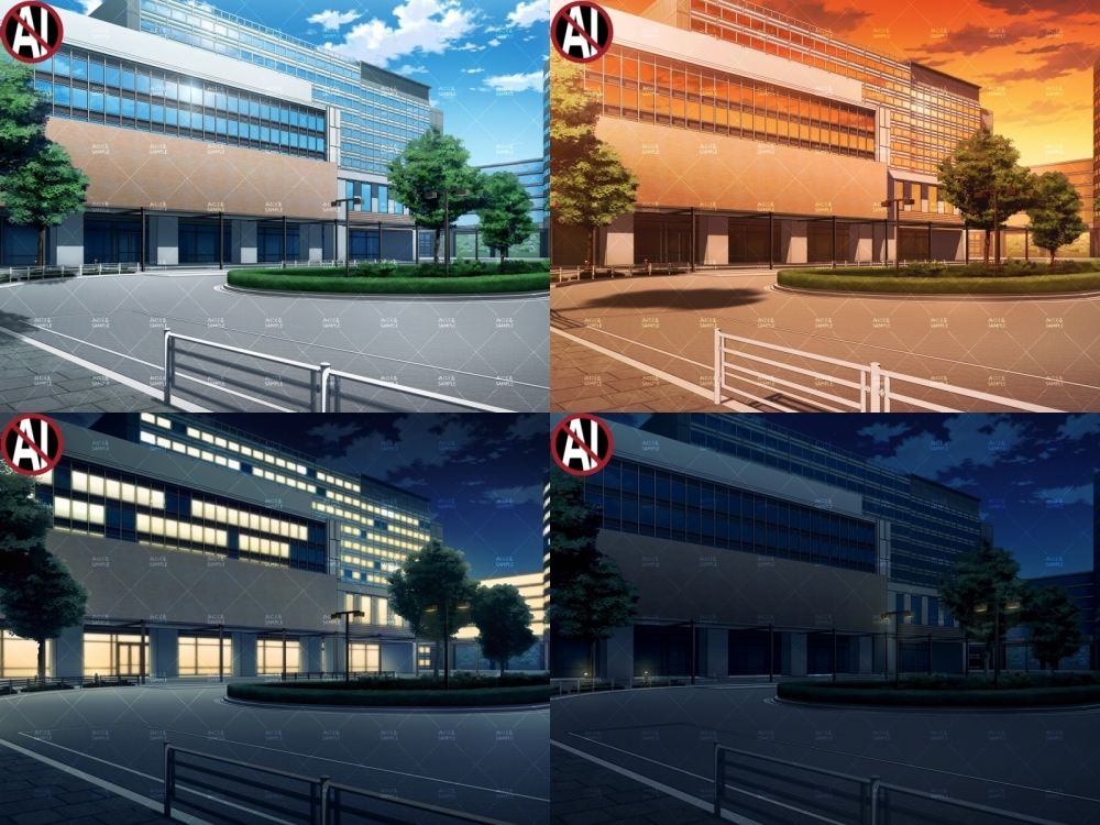 みにくる背景CG素材集『病院編』part02-大学病院-B - サンプル画像 1