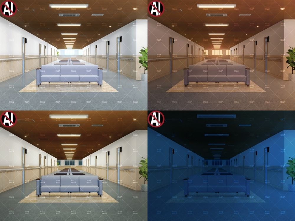 みにくる背景CG素材集『病院編』part02-大学病院-B - サンプル画像 3