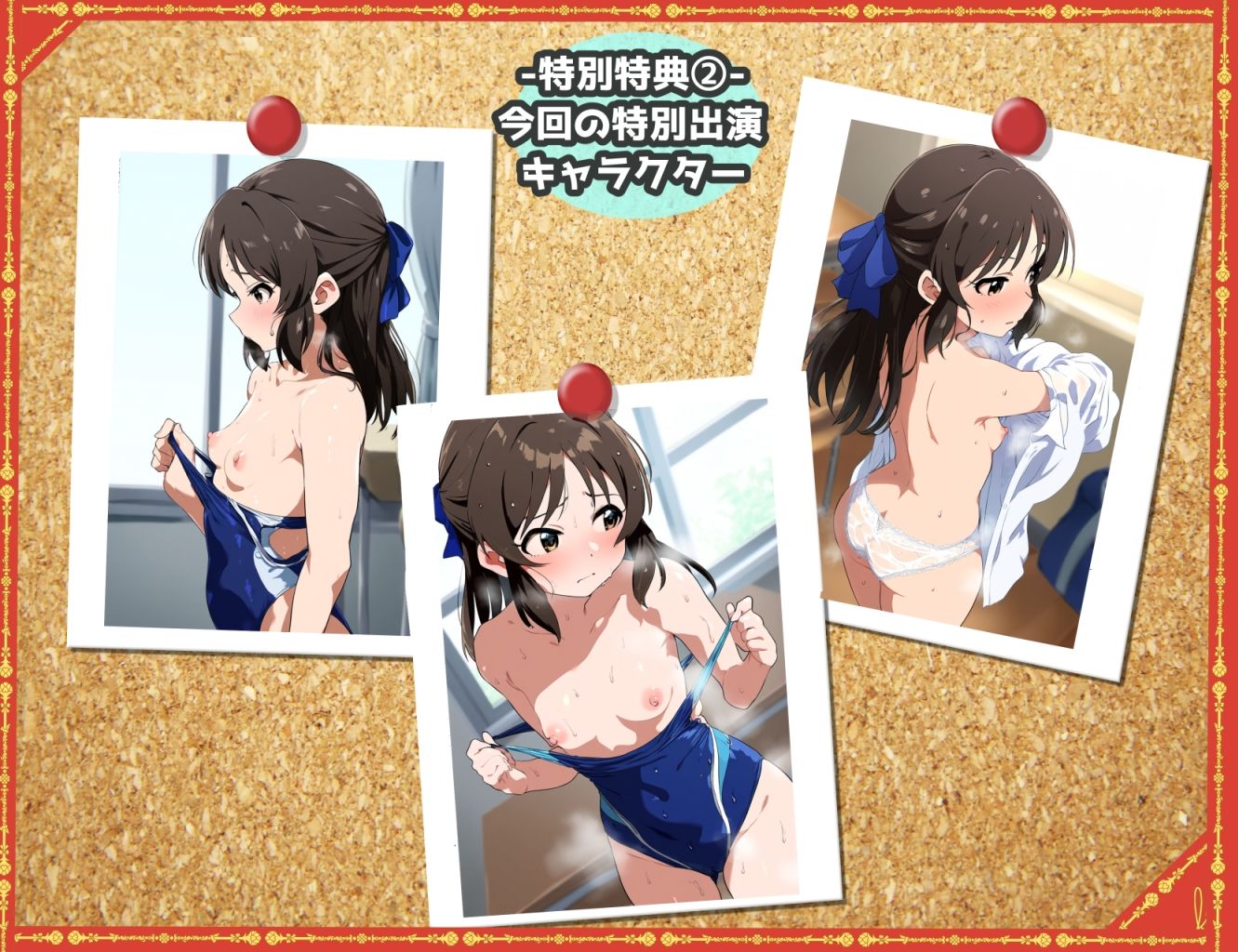 盗撮＆濡れ透けフェチ特化 2010年代アニメ作画特集 濡れ透けアイドルの教室生着替え その2 -500枚を撮影- - サンプル画像 6