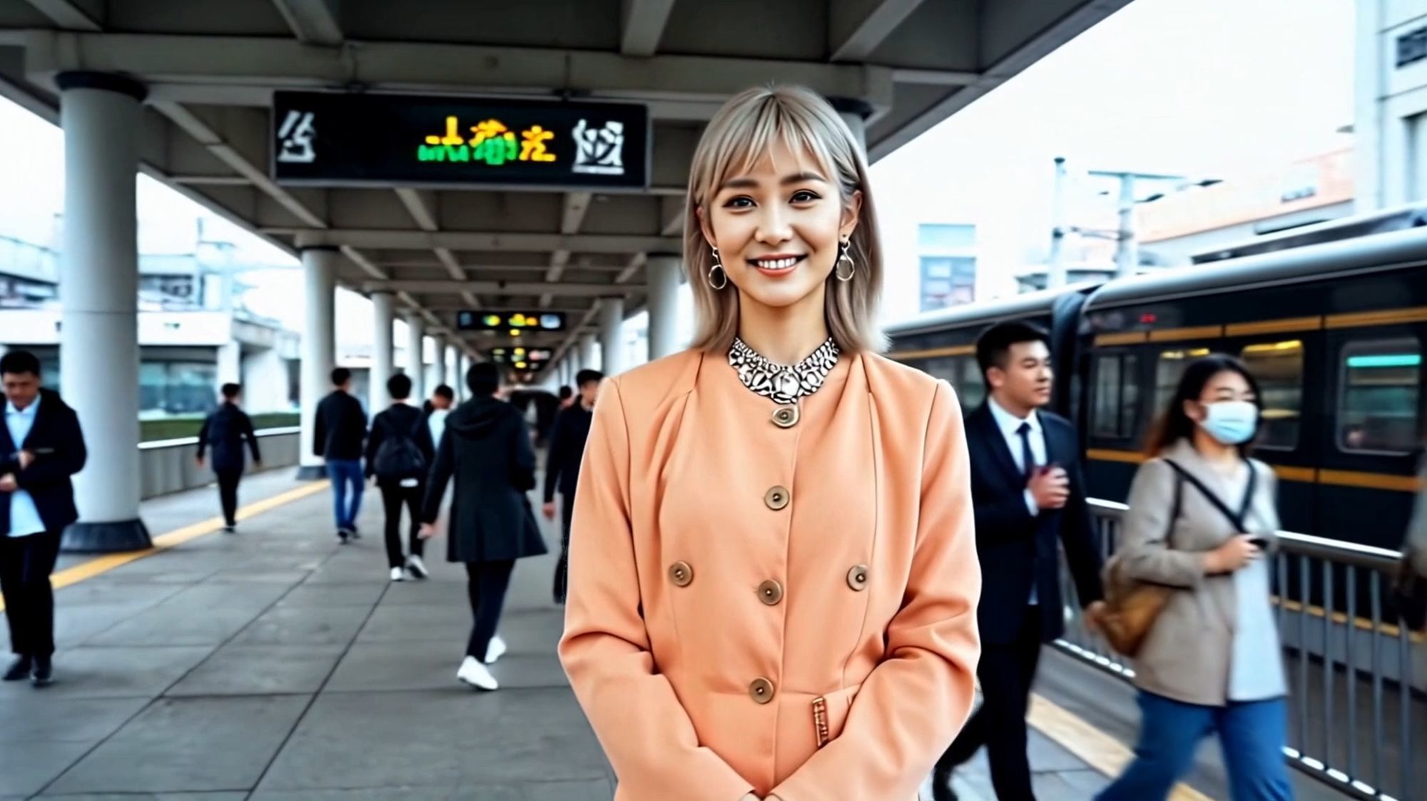 妄想09 電車の中は痴●だらけ 変態男の手 AI生成動画 - サンプル画像 2