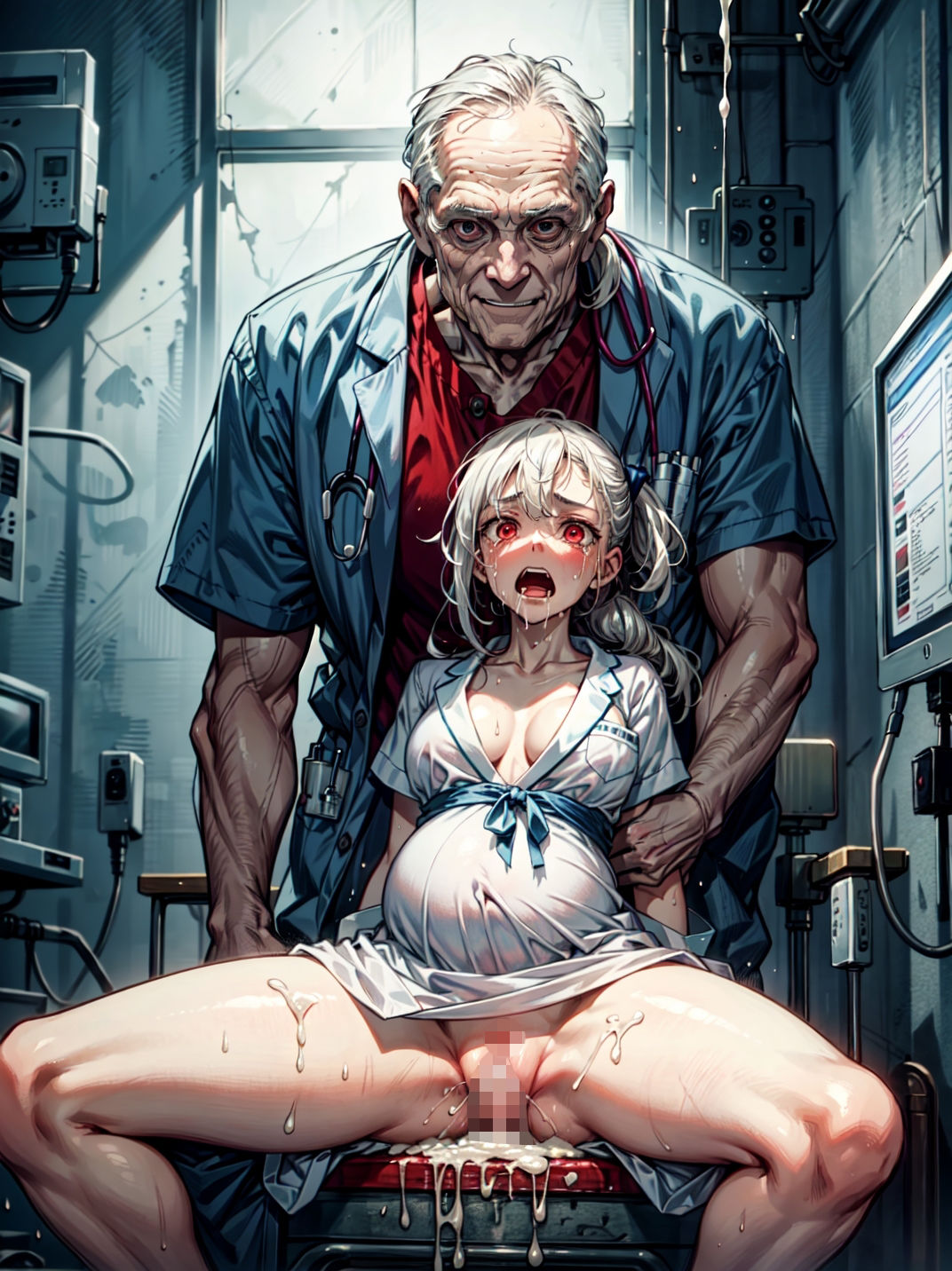 変態産婦人科医に何度も犯●れた巨乳妊婦 - サンプル画像 3