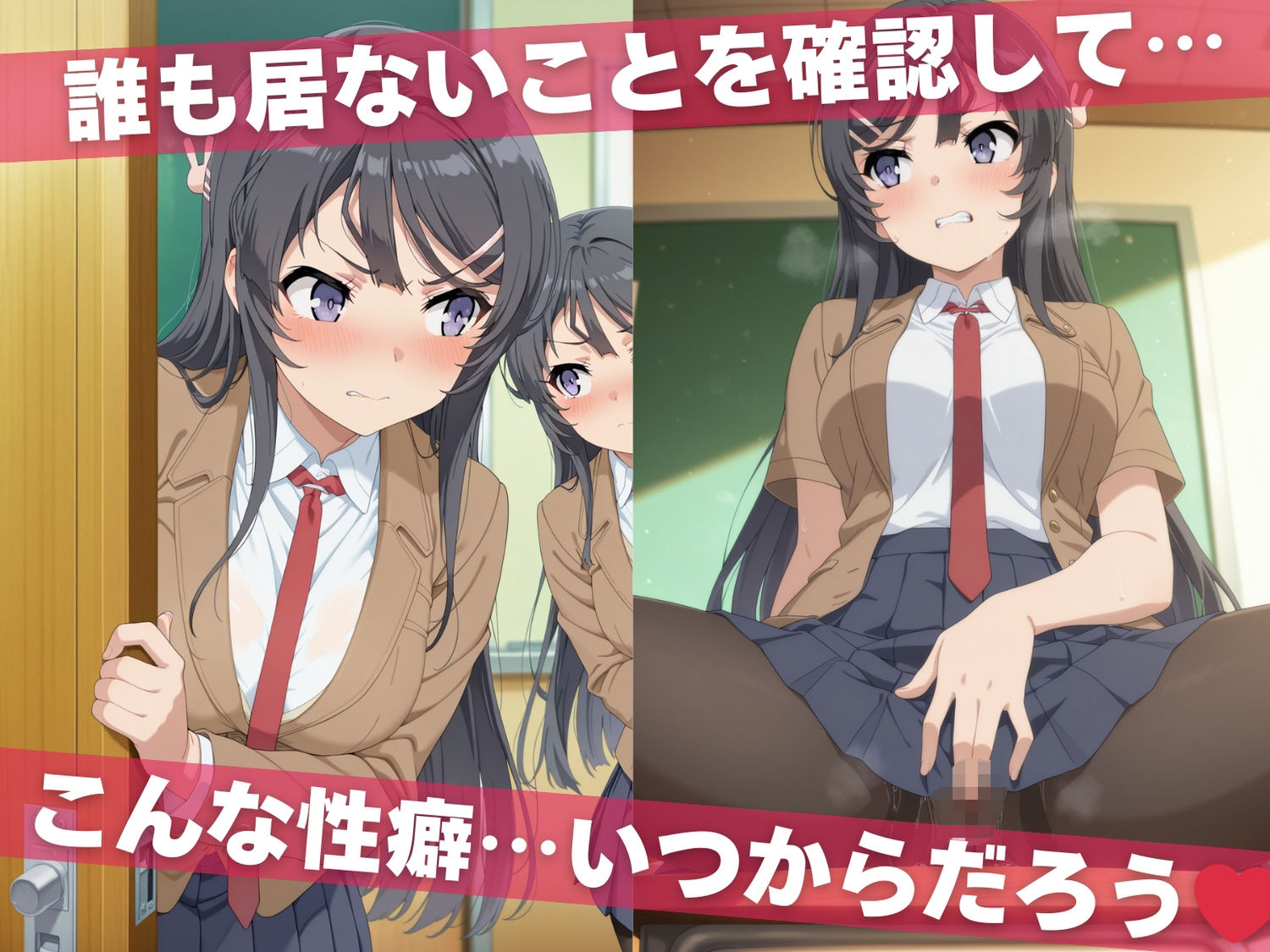 オナニー覗かれ、寝取られて  青春●タ野郎はバニーガール先輩の夢を見ない 〜 学校編 〜 - サンプル画像 2