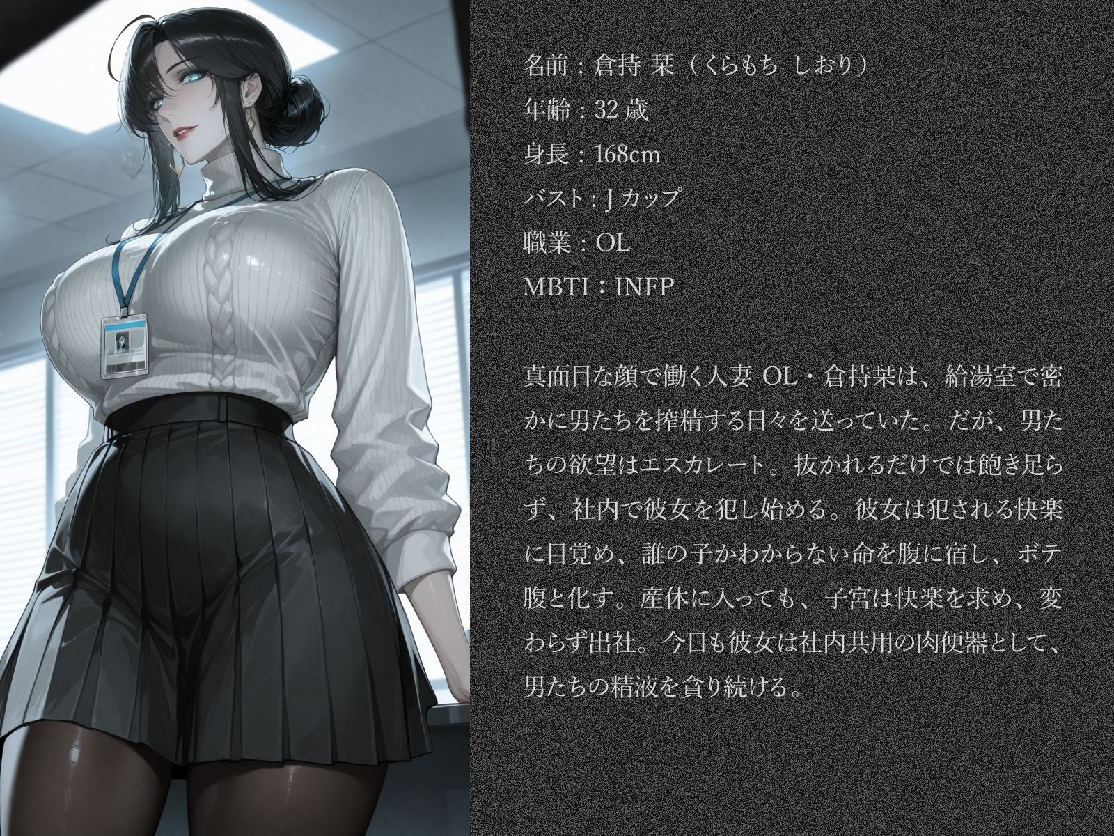 給湯室で搾精してた人妻OLボテ腹社内共用肉便器堕ち - サンプル画像 10