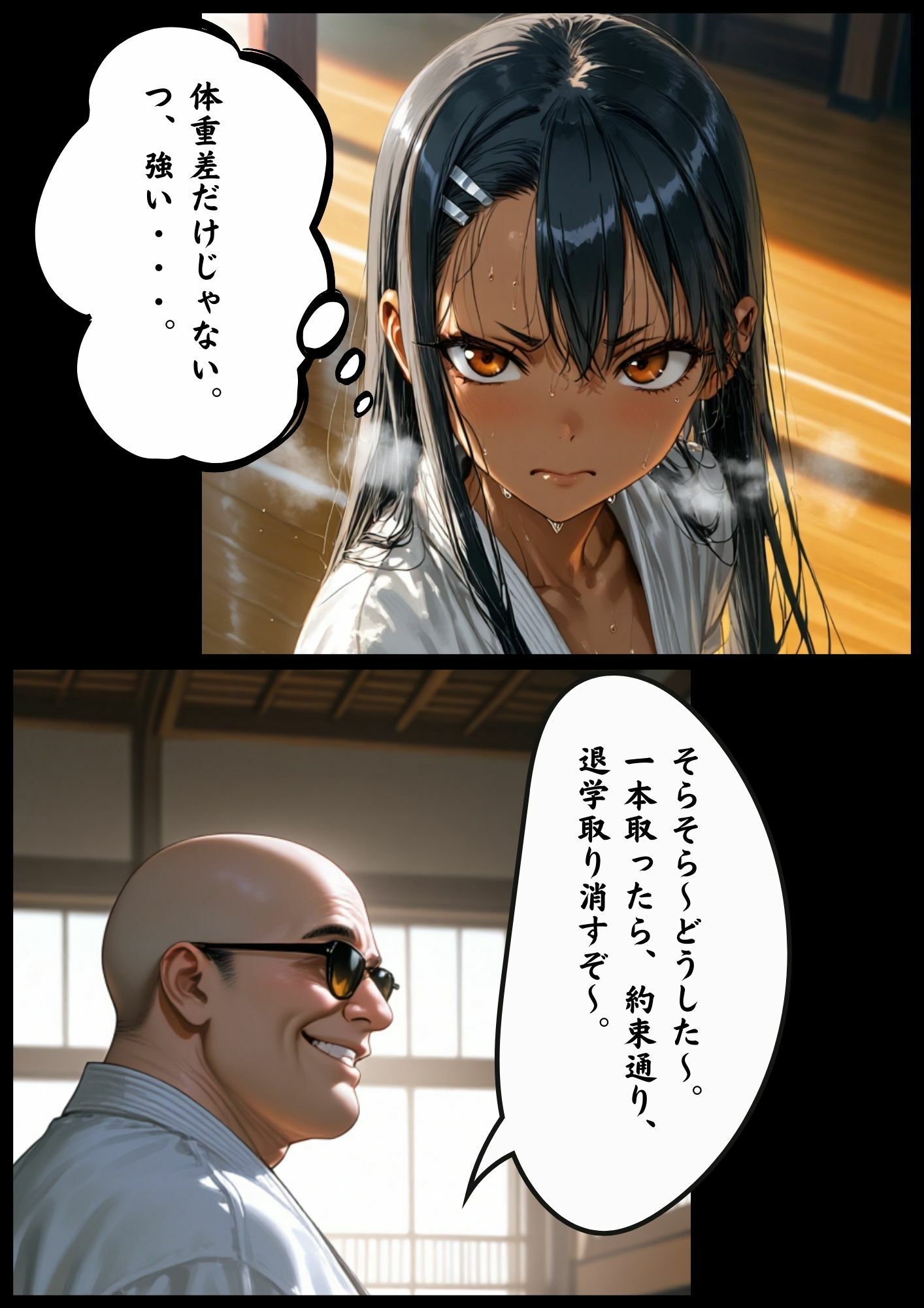 ［漫画仕立て］センパイを守るために校長に抱かれてます 第二話 - サンプル画像 1