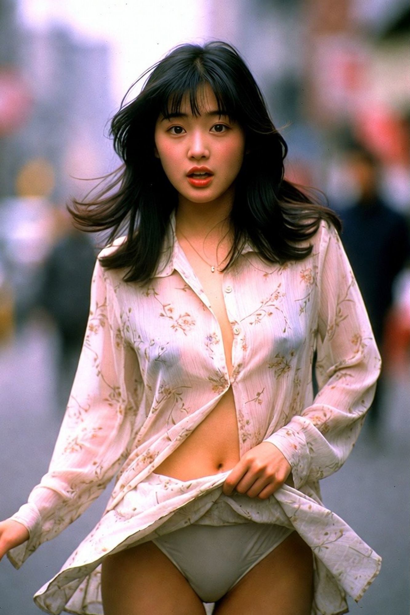 昭和浪漫〜90s女たちの日常 ｜風呂 パンチラ 診察 ｜ AIアダルト写真集 - サンプル画像 2