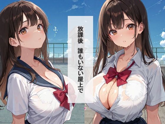 女子校生と屋上で即ハメ 禁断種付けセックス400ページ越え - サンプル画像 1