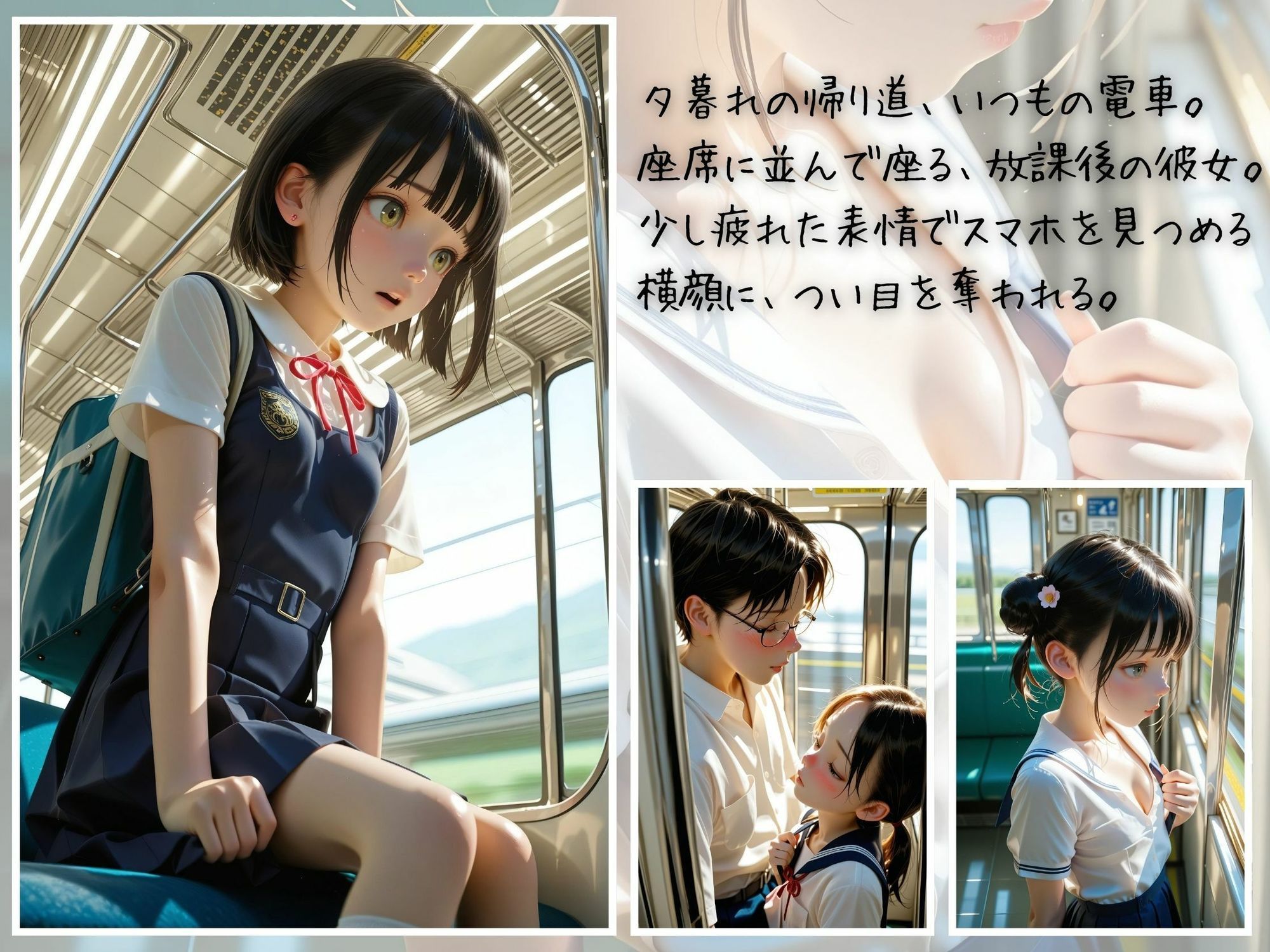 放課後リアル＃12〜揺れる電車でほどける制服〜 - サンプル画像 1