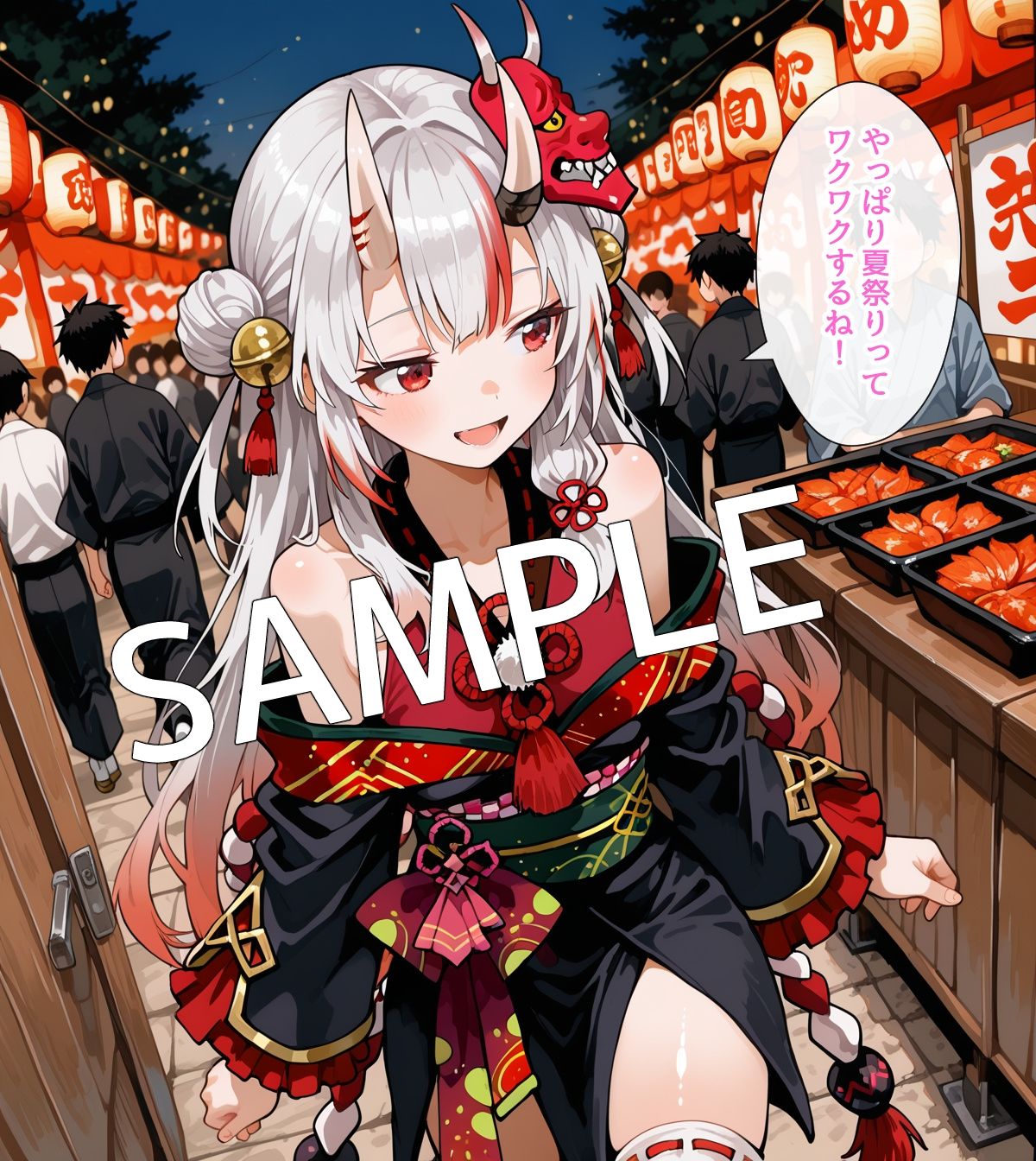 【セリフ付】百〇あやめとお祭りデート中にH - サンプル画像 5