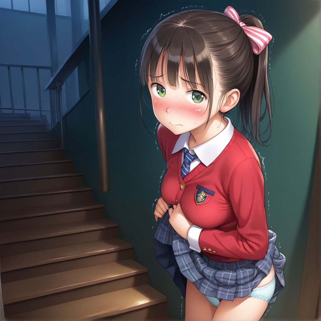 【女子〇生絵師@処女作】『常識改変:挨拶開帳マナー』――恥ずかしさをこらえて描いた77枚の記録 - サンプル画像 5