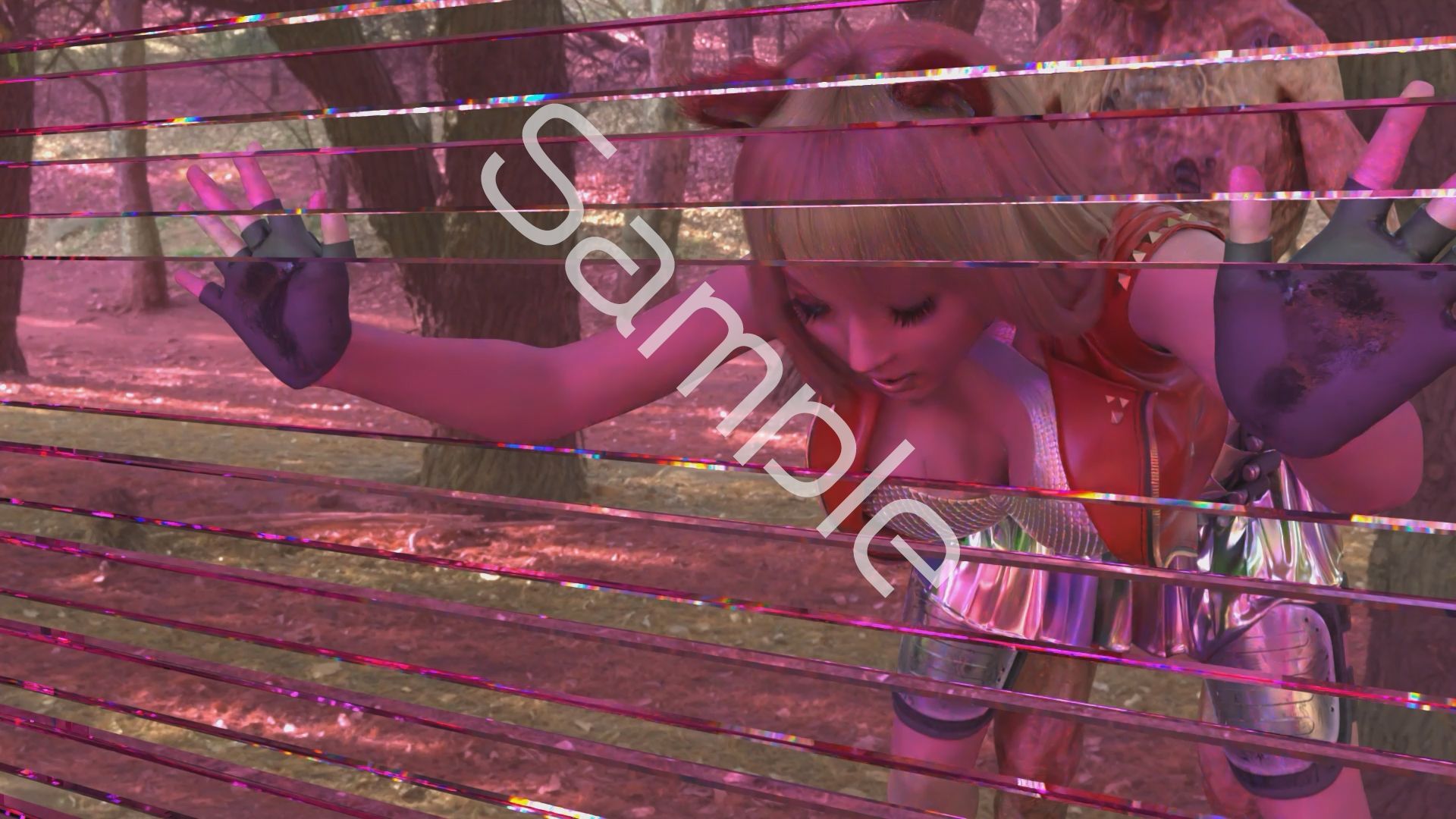 【△100】友梨が主人公のMMORPG『編隊コレクション:Re』ゲーム動画（Vol.10:ゾンビの集団によるレ○プ被害に遭ってしまう:立ちバック） - サンプル画像 3