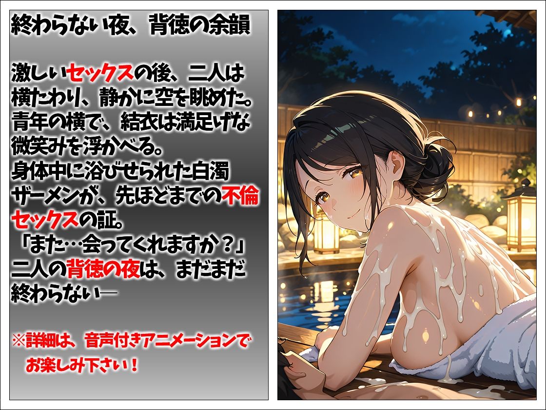 温泉不倫 熟れた巨乳人妻が若者の肉棒に溺れる夜 - サンプル画像 10